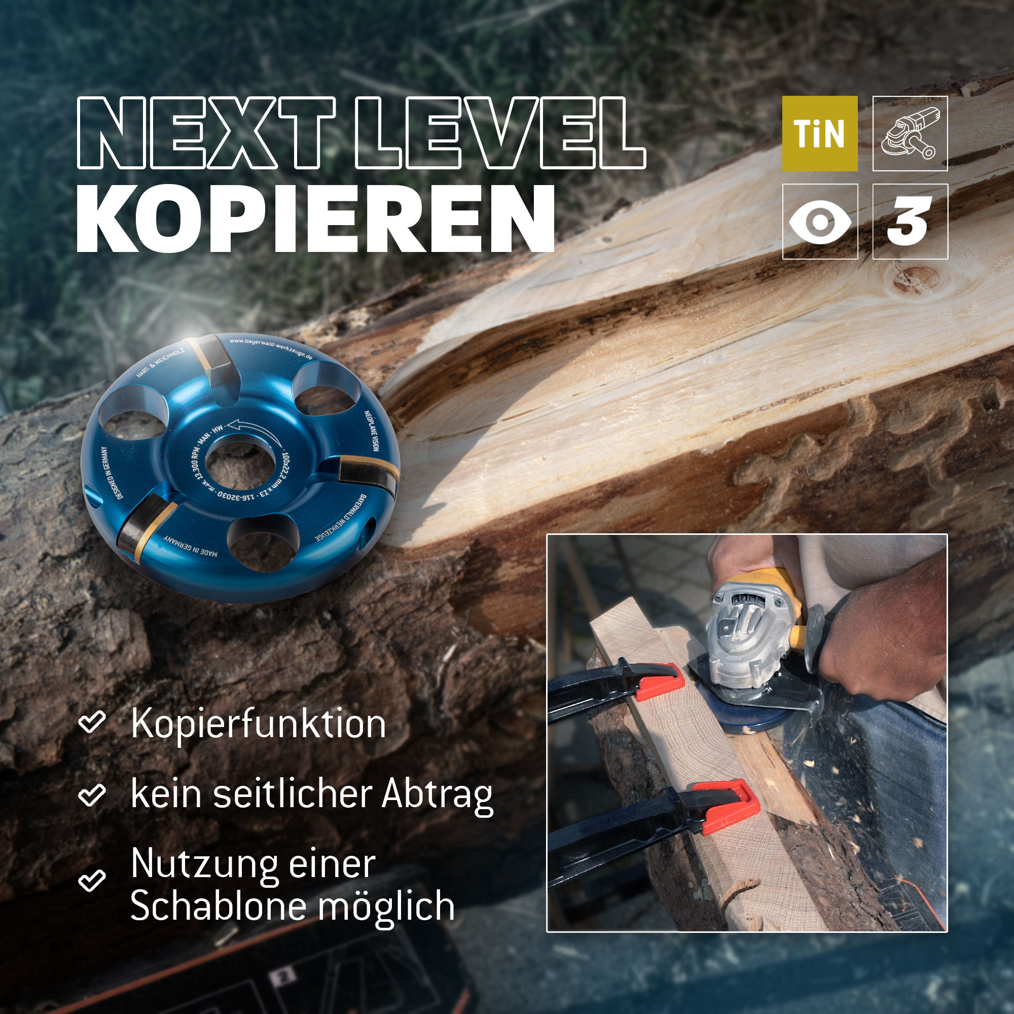 3x NeoPlane Ersatzmesser für Frässcheibe