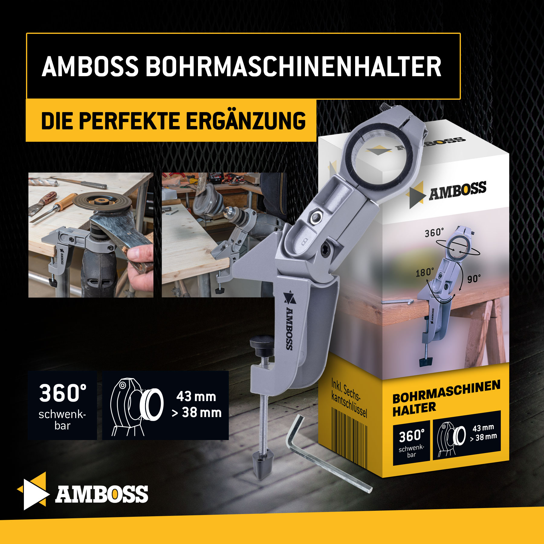 Amboss Diamant-Sichtschleifscheibe Visual Grinder für Winkelschleifer / Schärfen von Messern, Bohrern, Fräsern / Anschleifen von Stein, Gips, Putz, Beton / Ø 110 mm - Bohrung 22,2 mm Amboss Diamant-Sichtschleifscheibe Visual Grinder für Winkelschleifer / Schärfen von Messern, Bohrern, Fräsern / Anschleifen von Stein, Gips, Putz, Beton / Ø 110 mm - Bohrung 22,2 mm