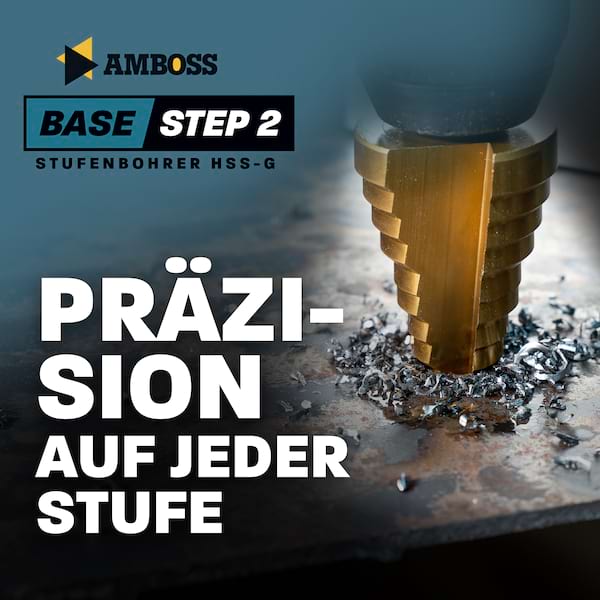 Stufenbohrer Ø 4-39 mm / 14 Stufen Konusbohrer / 10 mm Schaft / Profi Metallbohrer Kegelbohrer HSS / Amboss PowerStep 2 / Lochbohrer geeignet für Metall, Holz, Kunststoff Stufenbohrer Ø 4-39 mm / 14 Stufen Konusbohrer / 10 mm Schaft / Profi Metallbohrer Kegelbohrer HSS / Amboss PowerStep 2 / Lochbohrer geeignet für Metall, Holz, Kunststoff
