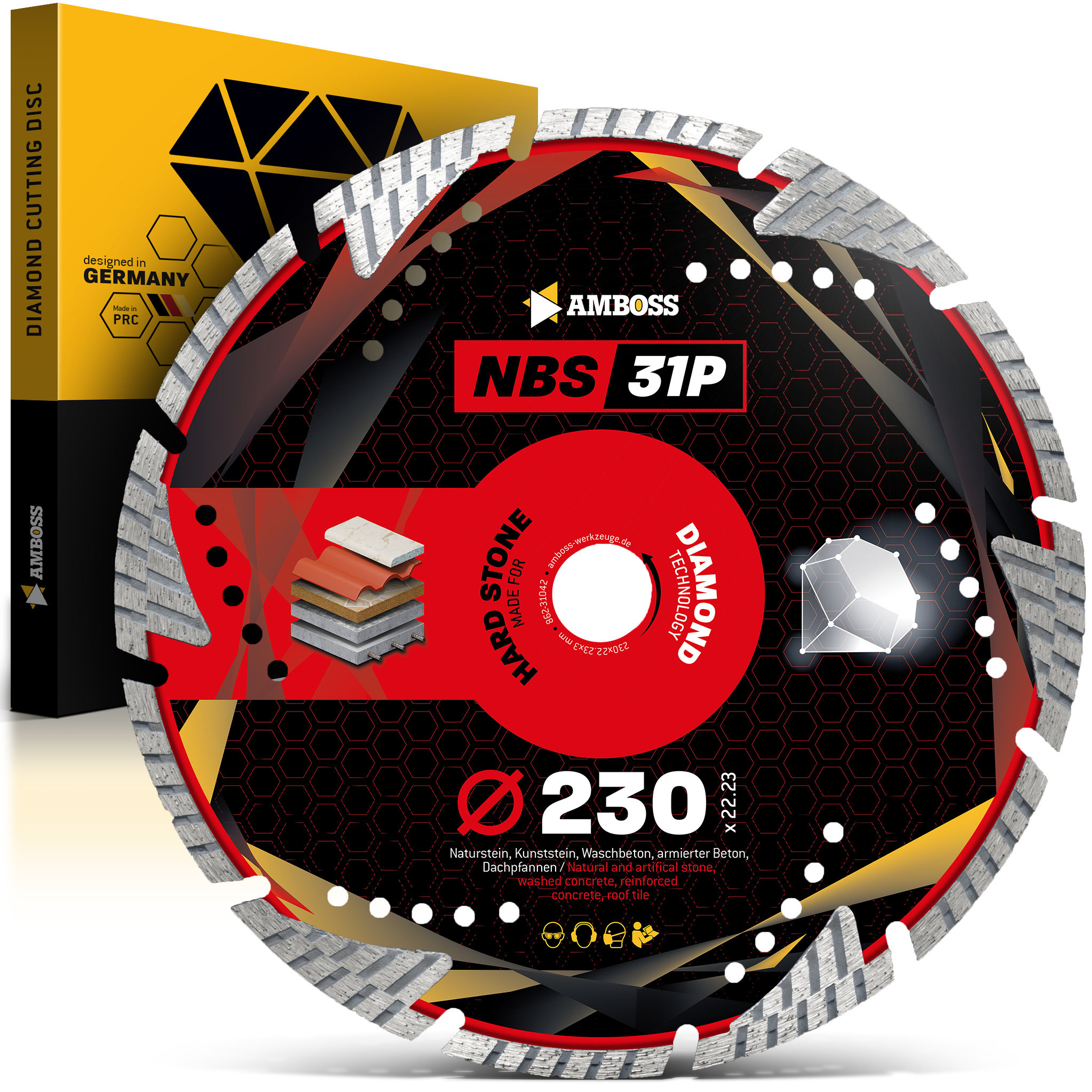 Amboss NBS 31P Diamant Trennscheibe - 230 x 3 x 22.2 Amboss NBS 31P Diamant Trennscheibe - 230 x 3 x 22.2
