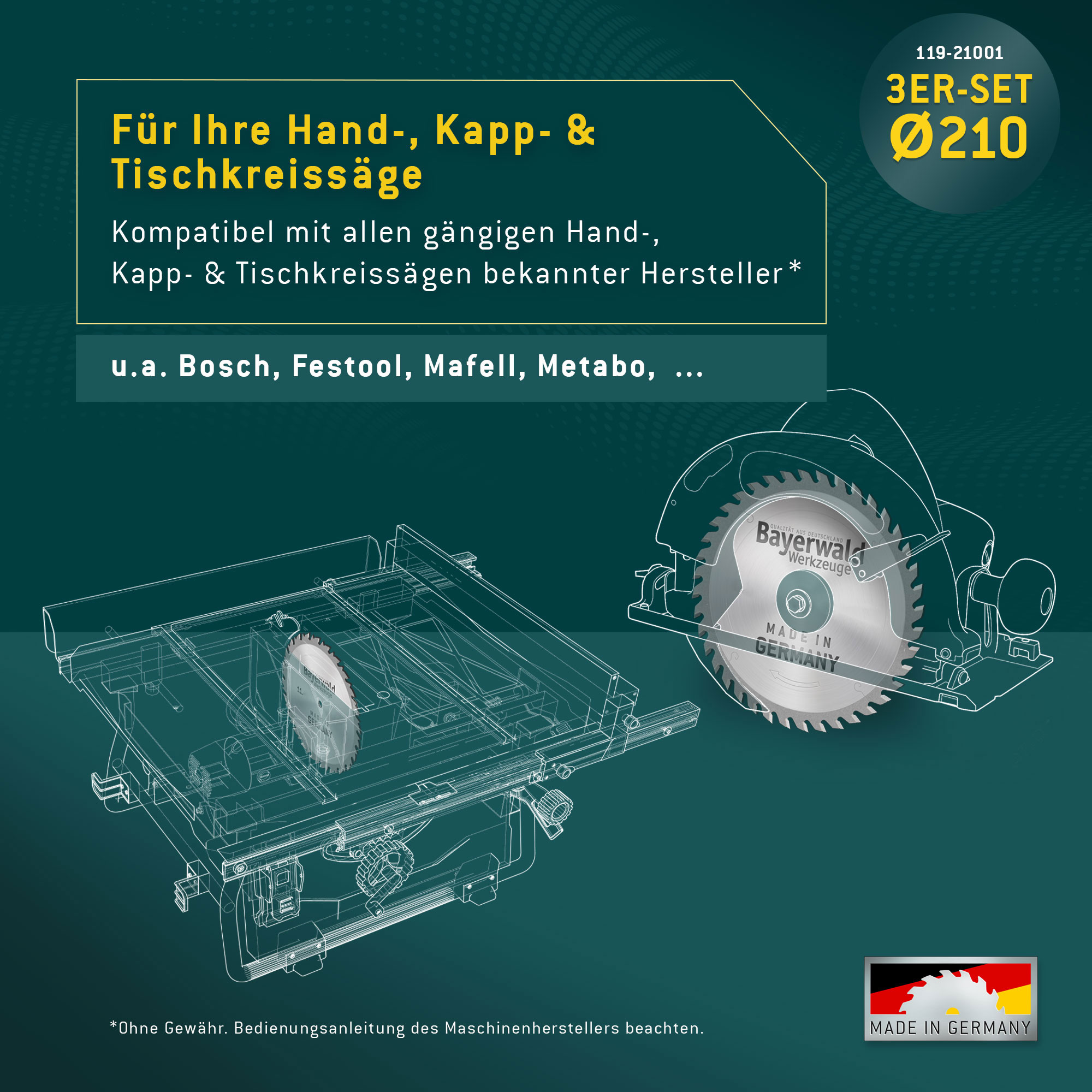 HOLZ ALLROUND Ø210 Hand-Kreissägeblatt Set HOLZ ALLROUND Ø210 Hand-Kreissägeblatt Set