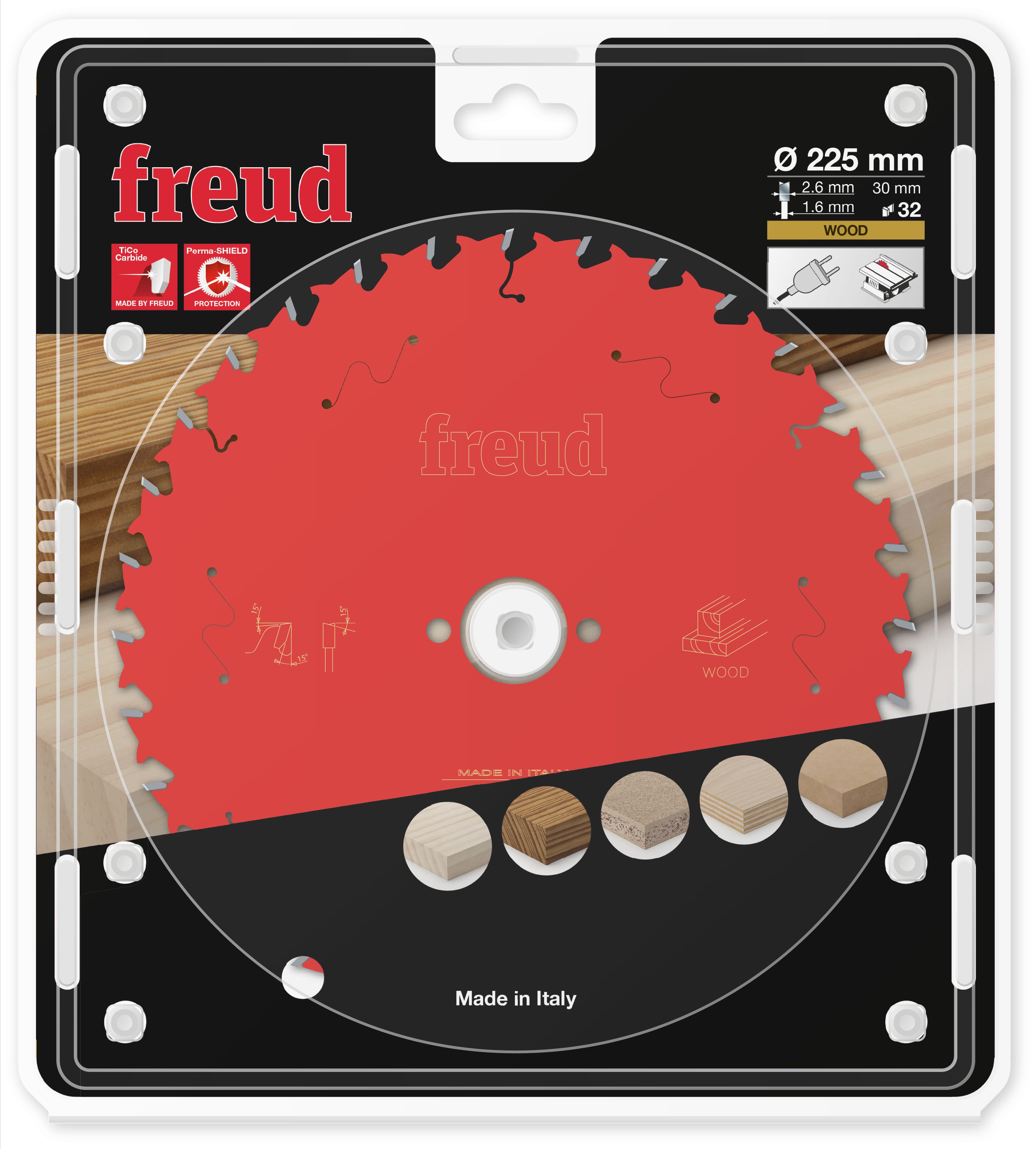 Freud HM Tischkreissägeblatt - 225 x 2.6/1.6 x 30 Z32 WZ