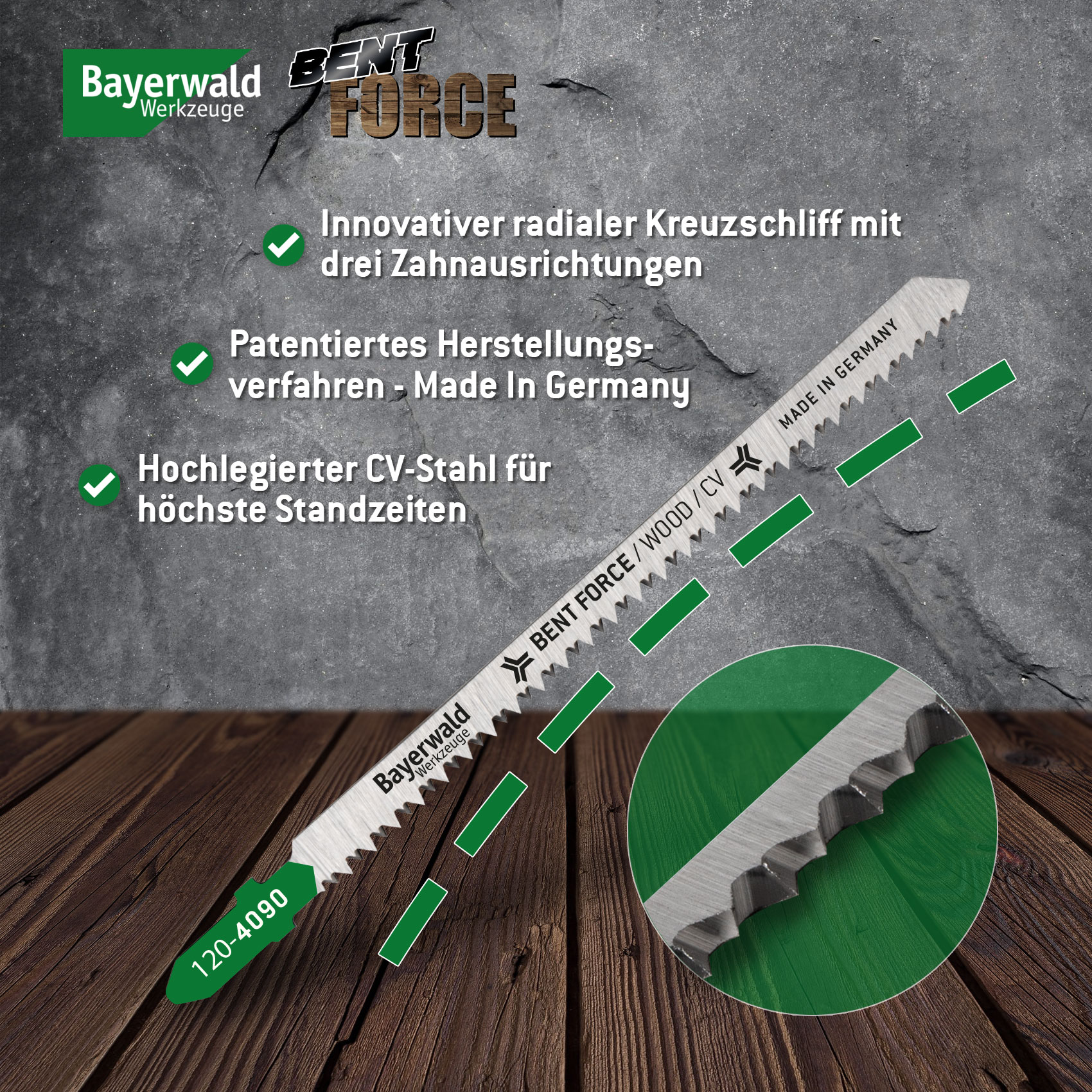 2x Bayerwald Bent Force Stichsägeblätter 130/105mm 2x Bayerwald Bent Force Stichsägeblätter 130/105mm