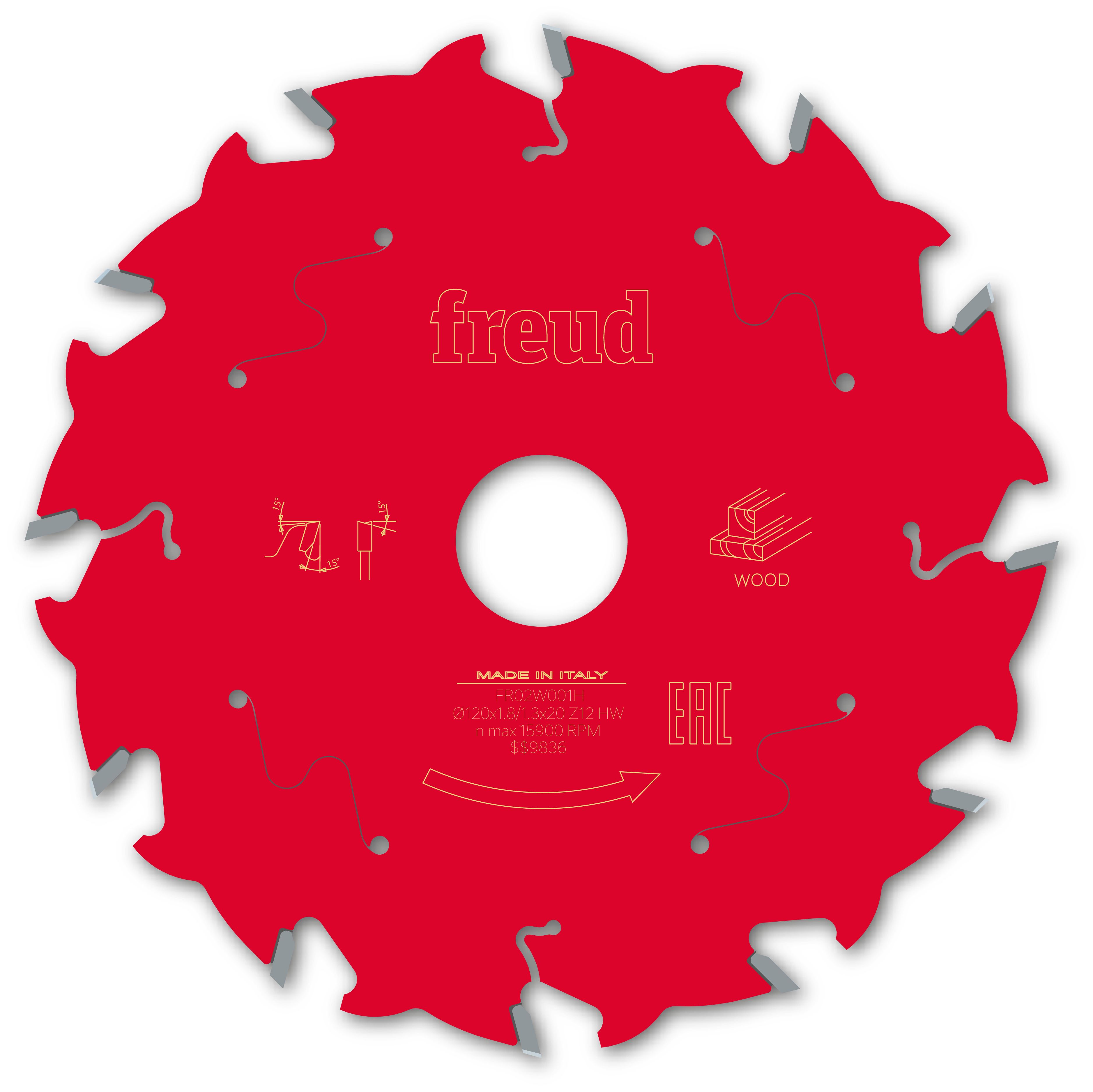 Freud HM Kreissägeblatt für Handkreissägen - 120 x 1.8/1.3 x 20 Z12 WZ