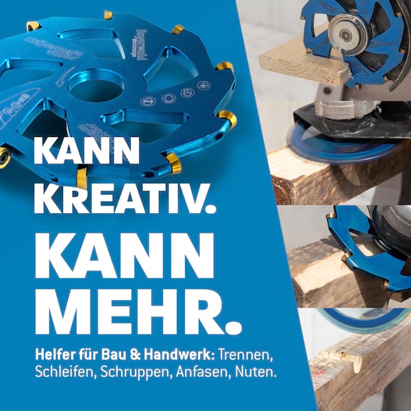 Bayerwald NeoCarver 10 Vision V2 - Hartmetall Frässcheibe für Holz - Holzschnitzfräser aus Aluminium für Winkelschleifer zum Trennen, Schleifen, Schruppen uvm. - Ø 115mm x 22,2 mm / 10 Zähne Bayerwald NeoCarver 10 Vision V2 - Hartmetall Frässcheibe für Holz - Holzschnitzfräser aus Aluminium für Winkelschleifer zum Trennen, Schleifen, Schruppen uvm. - Ø 115mm x 22,2 mm / 10 Zähne