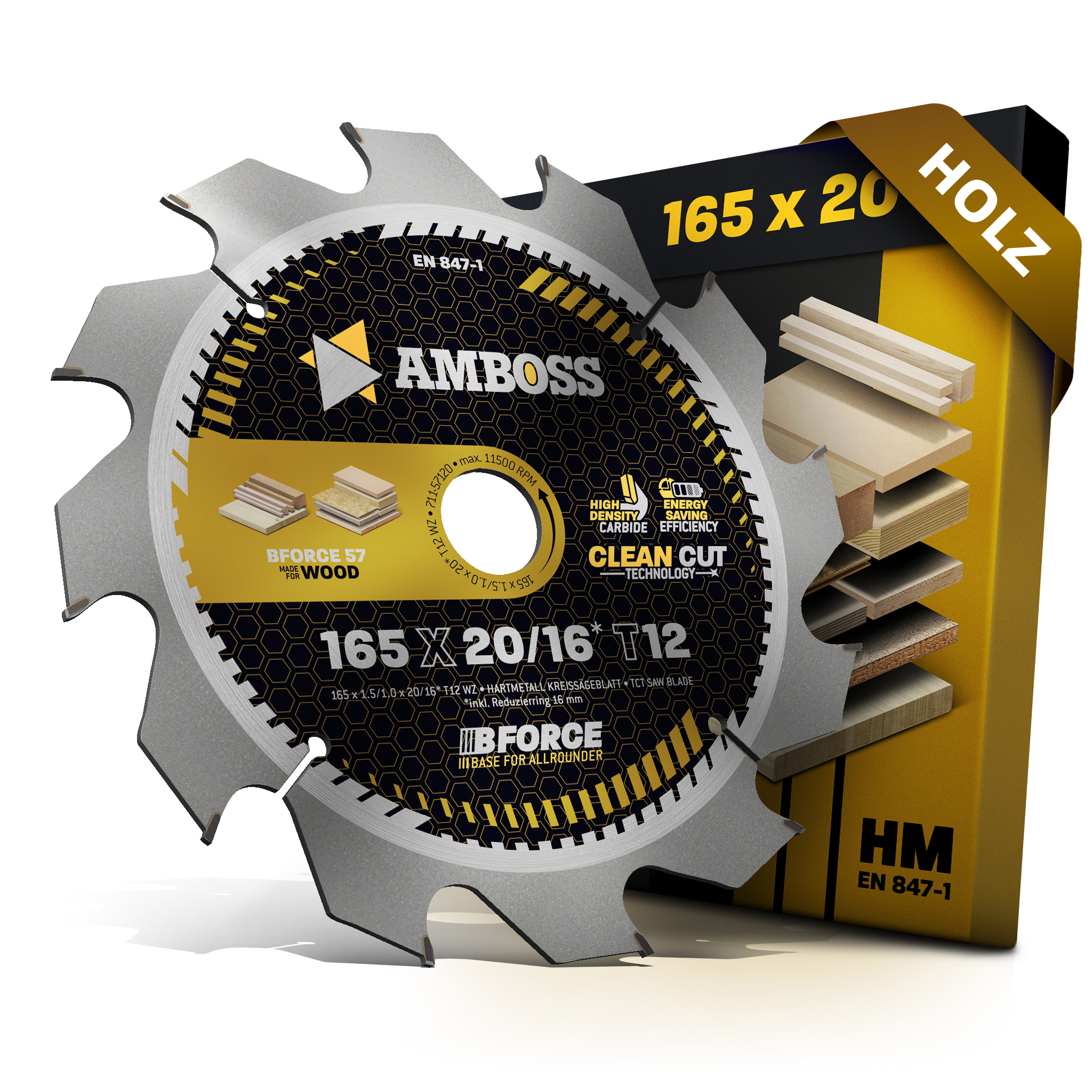 HM Kreissägeblatt - 165 x 1.5/1.0 x 20 Z12 WZ HM Kreissägeblatt - 165 x 1.5/1.0 x 20 Z12 WZ