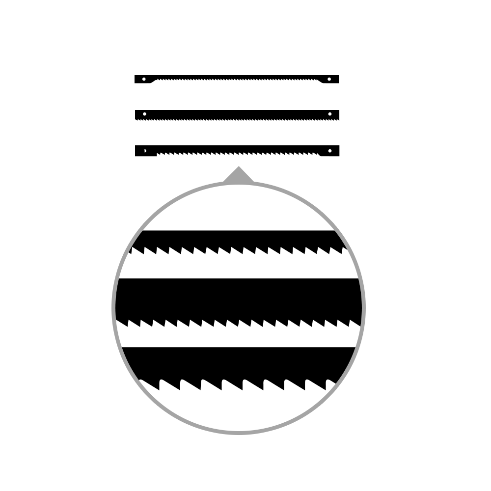 Stiftsägeblätter 75 mm - mit Einhängestiften für Hand- und Maschineneinsatz