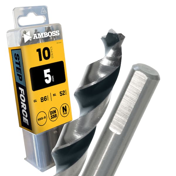 10 x HSS G STEP Force Metallbohrer DIN 338 - Ø:5 mm