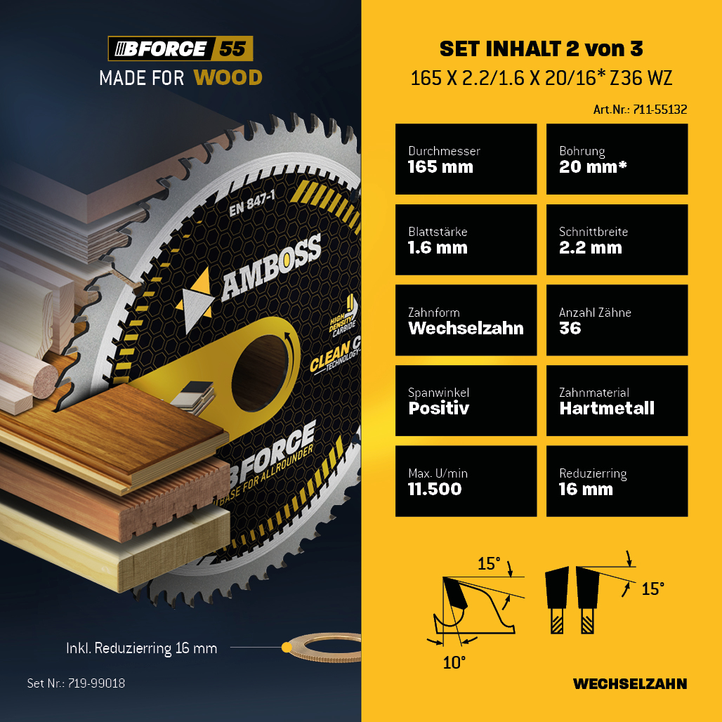 Ø165 Hand- Kreissägeblatt Set passend für Bosch GKS 165 GKS 55. Makita DHS630Z Ø165 Hand- Kreissägeblatt Set passend für Bosch GKS 165 GKS 55. Makita DHS630Z