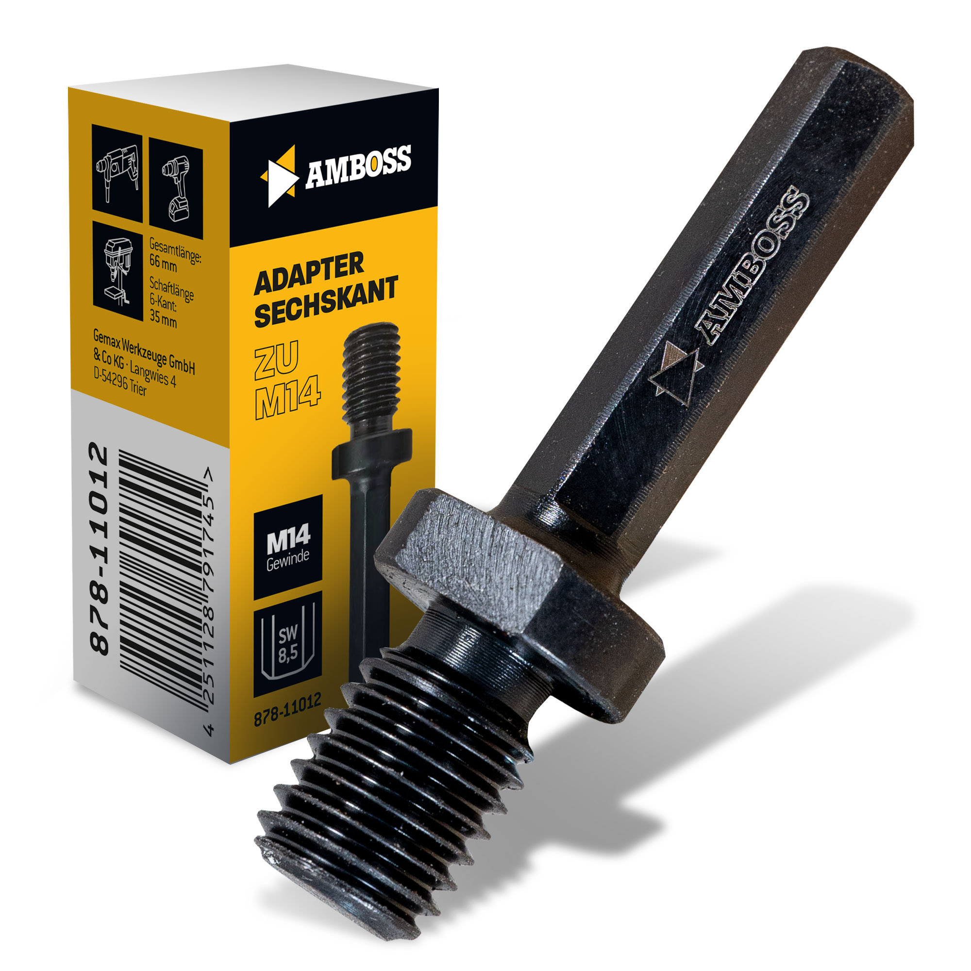 Amboss Werkzeuge Adapter 6kant auf M14 Gewinde / Winkelschleifer Bohrkronen, Stützteller, Drahtbürsten mit Bohrmaschine einsetzen / Diamant Fliesenbohrer auf Sechskant Amboss Werkzeuge Adapter 6kant auf M14 Gewinde / Winkelschleifer Bohrkronen, Stützteller, Drahtbürsten mit Bohrmaschine einsetzen / Diamant Fliesenbohrer auf Sechskant