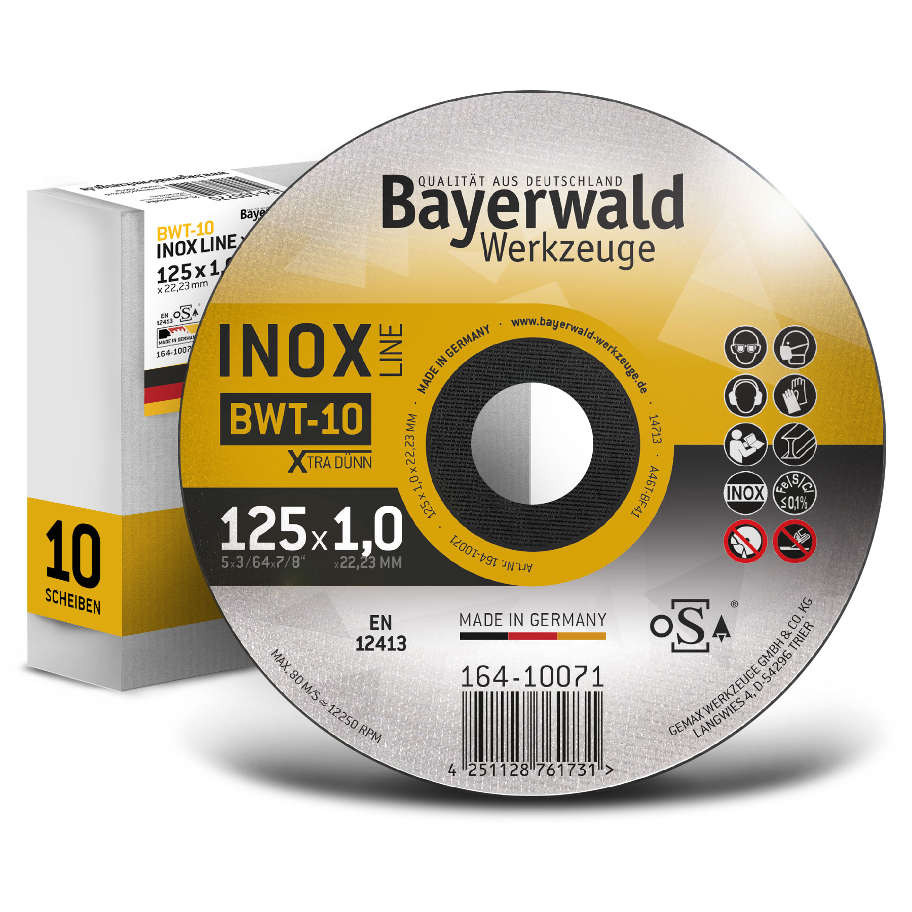 Bayerwald BWT-10 Trennscheibe | Ø125 mm - 1 mm -  22.23 mm | gerade