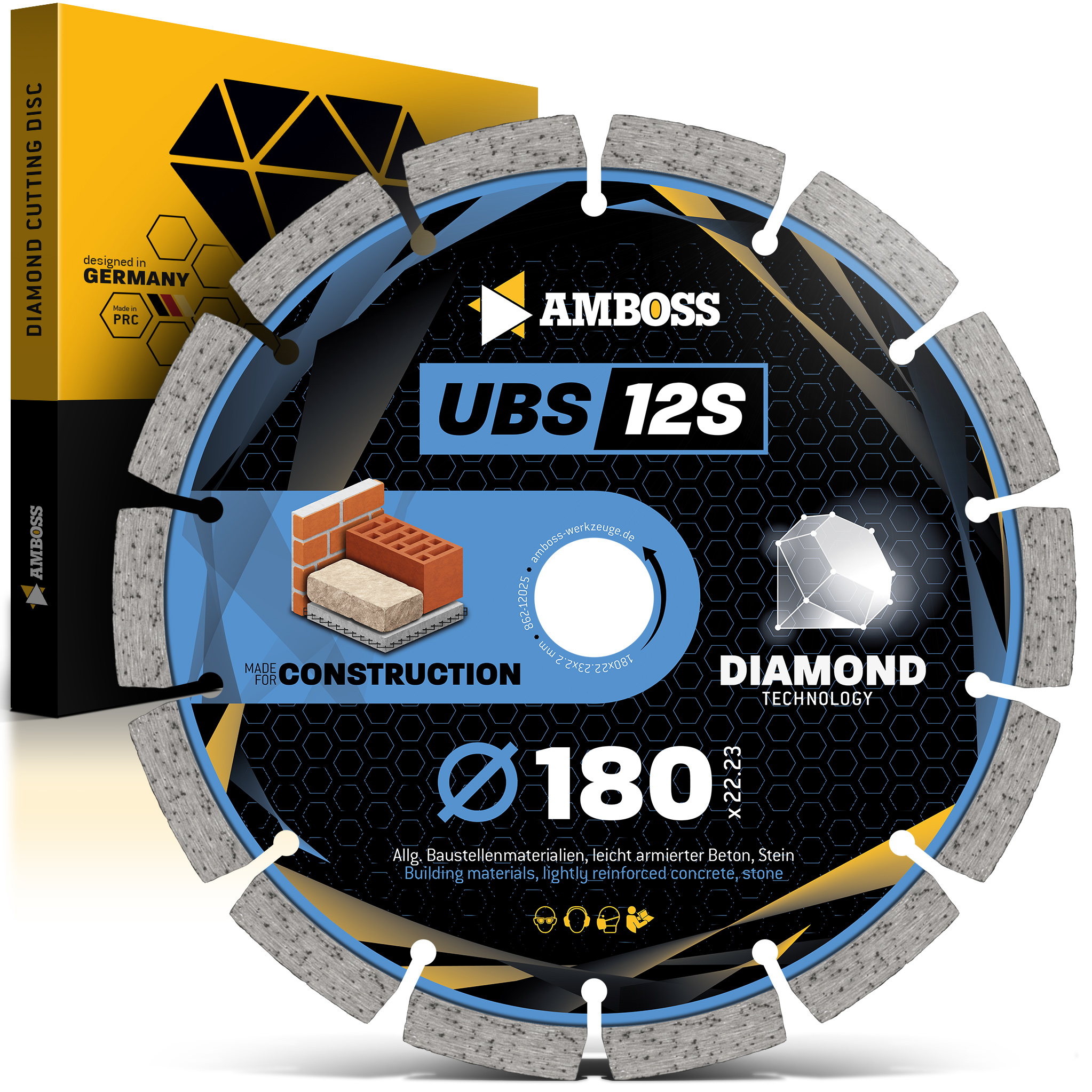 Amboss UBS 12S Diamant Trennscheibe - 180 x 2.2 x 22.2 Amboss UBS 12S Diamant Trennscheibe - 180 x 2.2 x 22.2