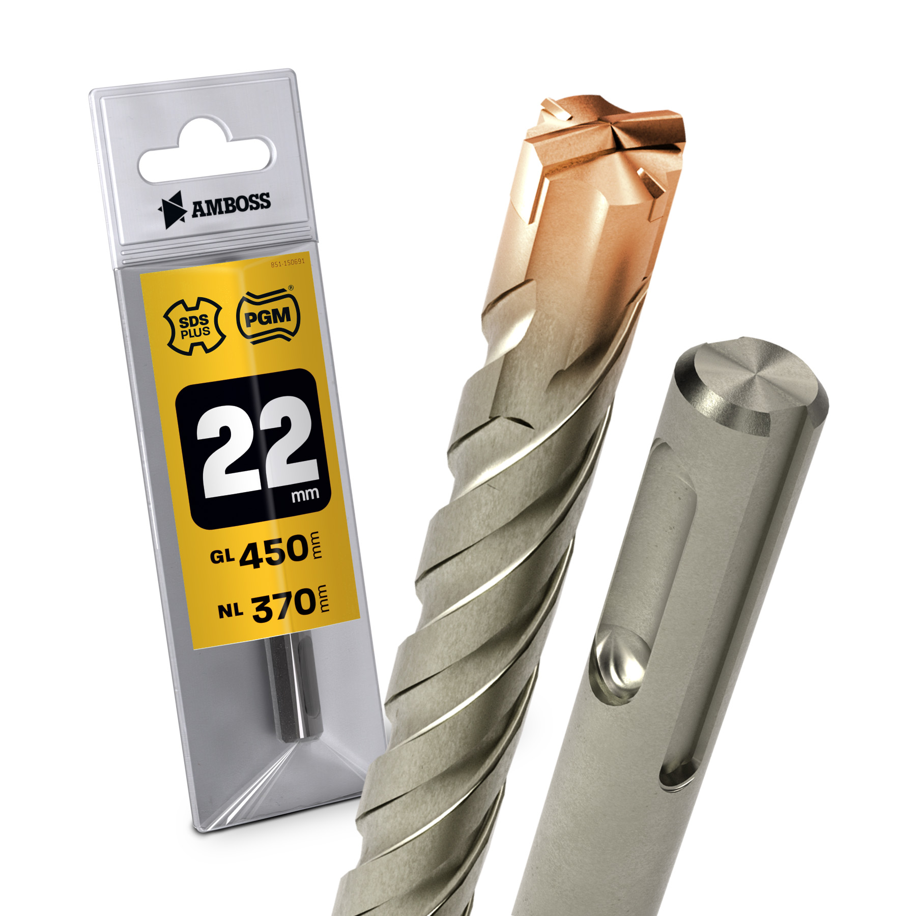1x Bohrer SDS Plus Schaft - Ø:22 mm - GL: 450 mm 1x Bohrer SDS Plus Schaft - Ø:22 mm - GL: 450 mm