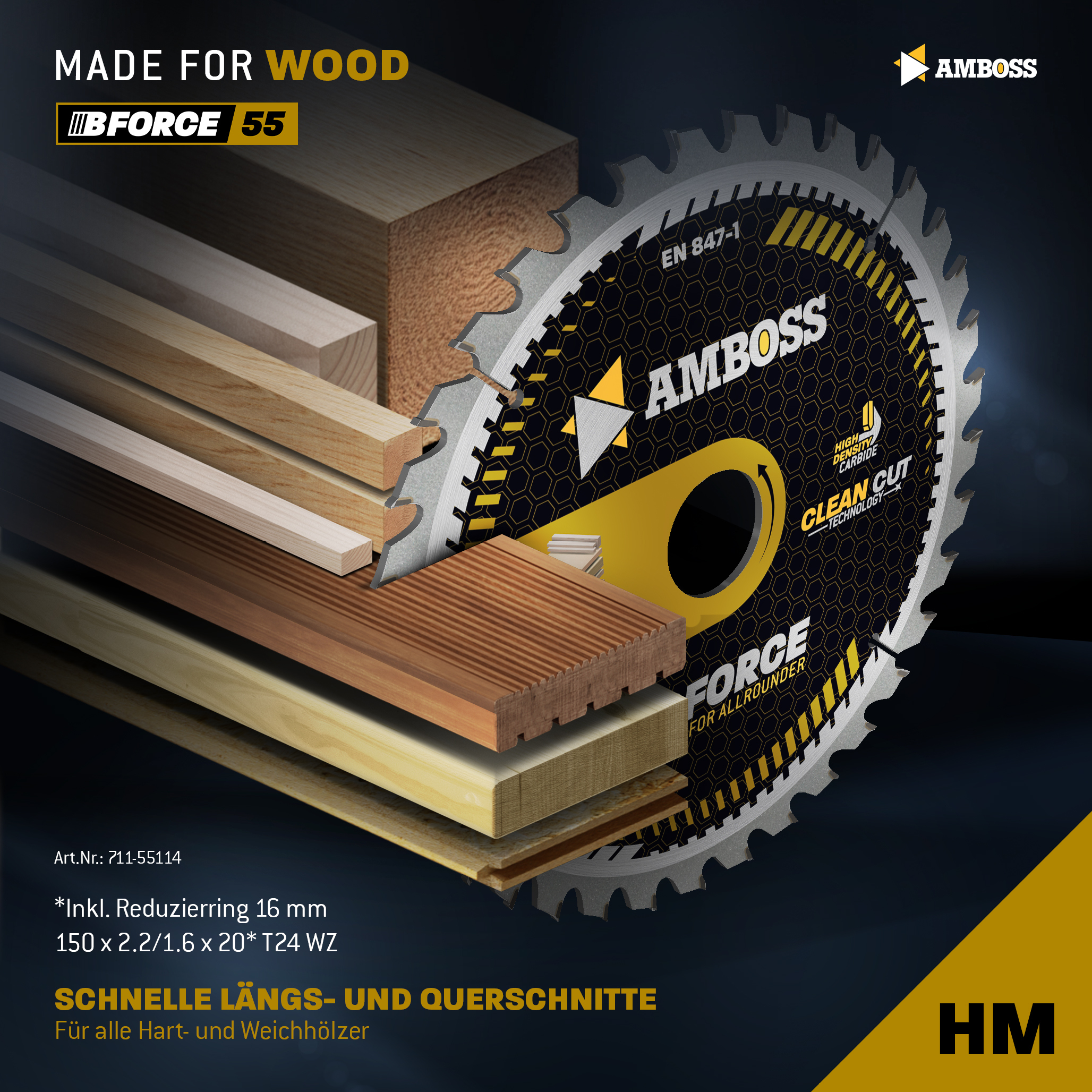HM Kreissägeblatt - 150 x 2.2/1.6 x 20 Z24 WZ