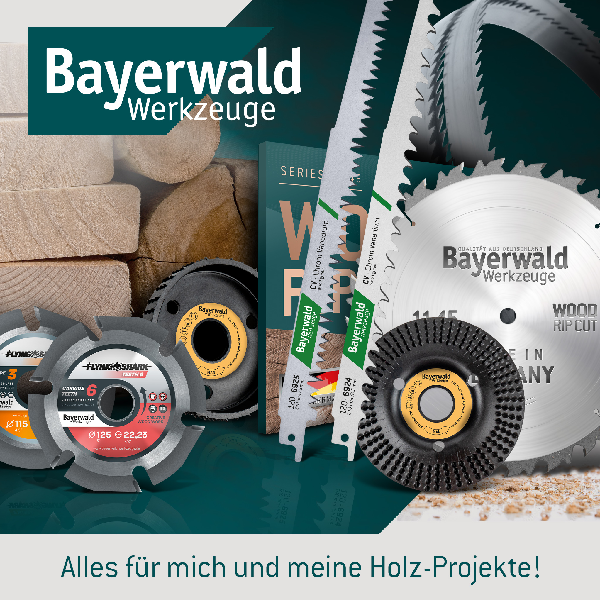 5x Bayerwald Werkzeuge Säbelsägeblatt - Länge 230 mm | Für Weichholz/ Konstruktionsholz/ Grünholz/ Brennholz / Balken | Grober, schneller Schnitt 5x Bayerwald Werkzeuge Säbelsägeblatt - Länge 230 mm | Für Weichholz/ Konstruktionsholz/ Grünholz/ Brennholz / Balken | Grober, schneller Schnitt