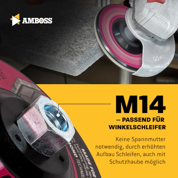 Amboss Diamant Fächerschleifscheibe 115mm K60 M14 Amboss Diamant Fächerschleifscheibe 115mm K60 M14