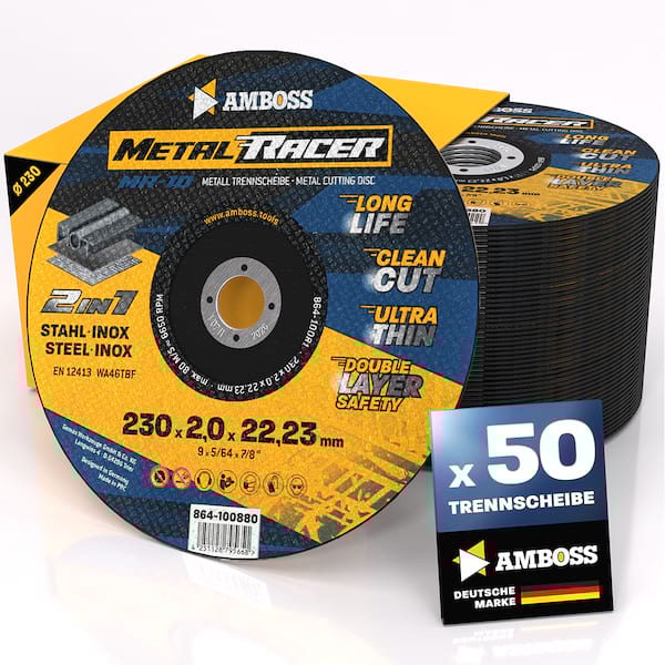 50x Amboss Metal Racer Trennscheibe | Ø230 mm - 2 mm -  22.23 mm | 50x Amboss Metal Racer Trennscheibe | Ø230 mm - 2 mm -  22.23 mm |
