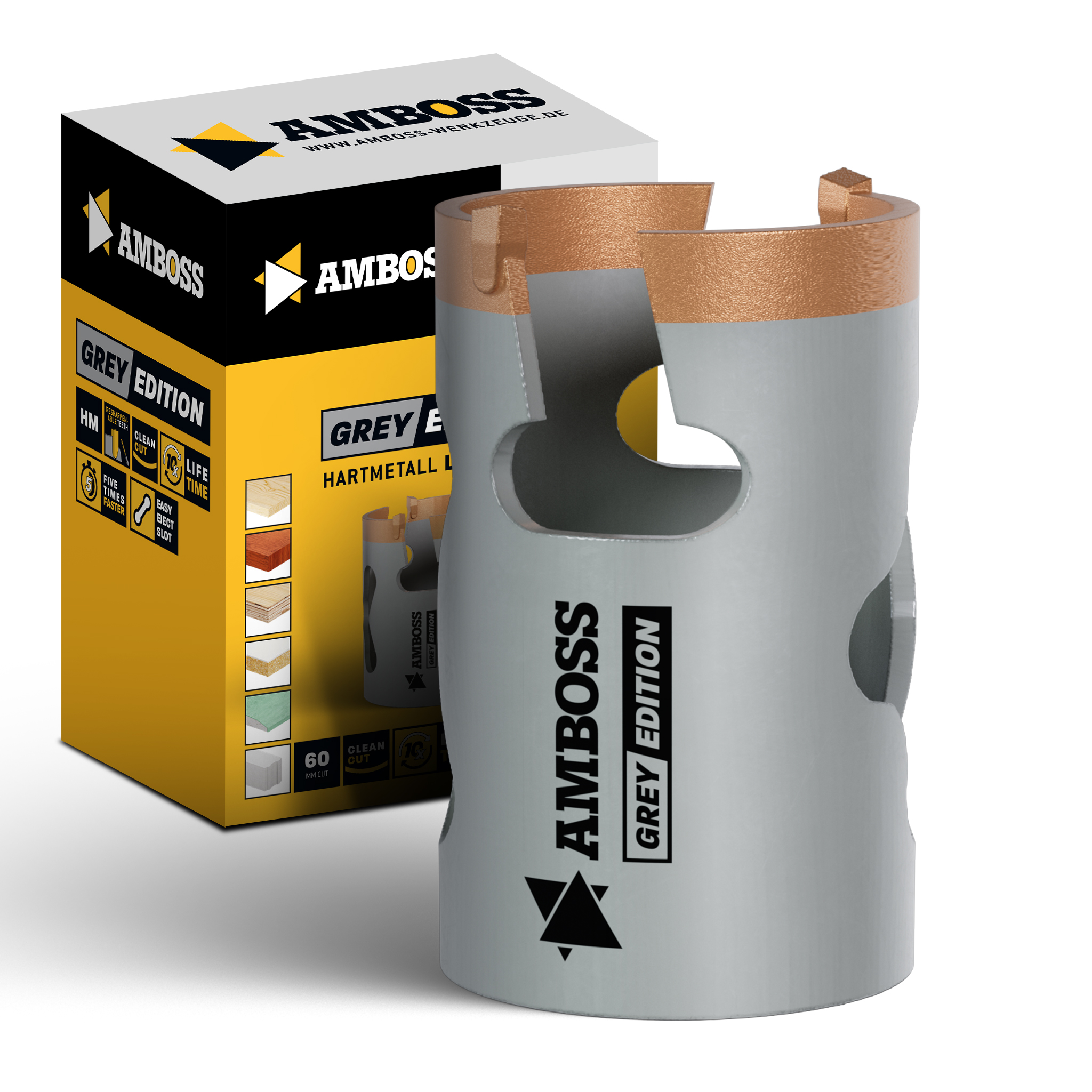 Amboss HM Multifunktions-Lochsäge Ø44 mm (ohne Aufnahme) Amboss HM Multifunktions-Lochsäge Ø44 mm (ohne Aufnahme)