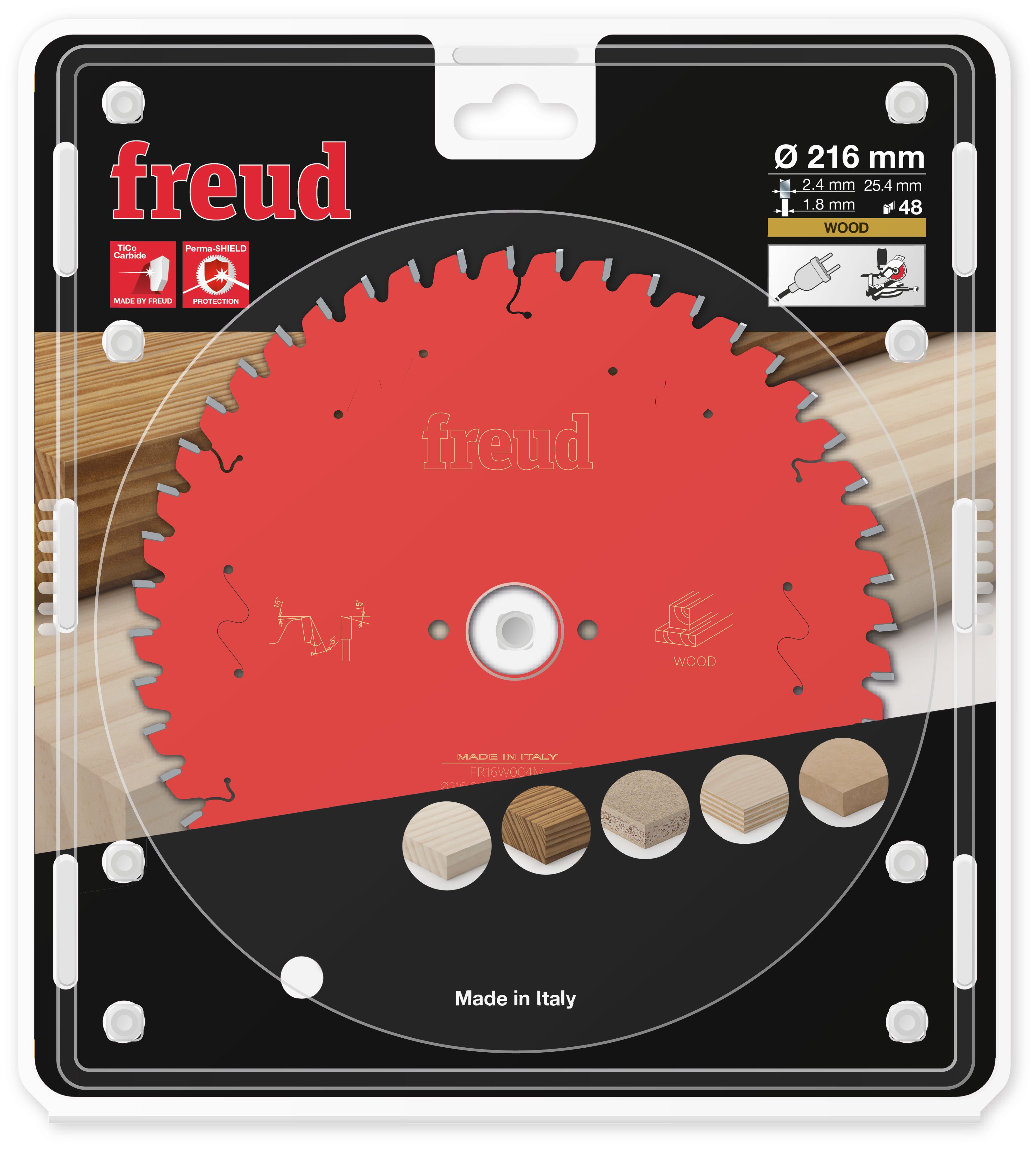 Freud HM Kappsägeblatt - 216 x 2.4/1.8 x 25.4 Z48 WZ neg.