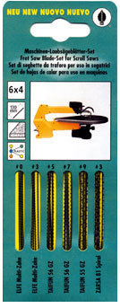 Holz- und Kunststofflaubsägeblätter-Set speziell für Sägemaschinen Holz- und Kunststofflaubsägeblätter-Set speziell für Sägemaschinen