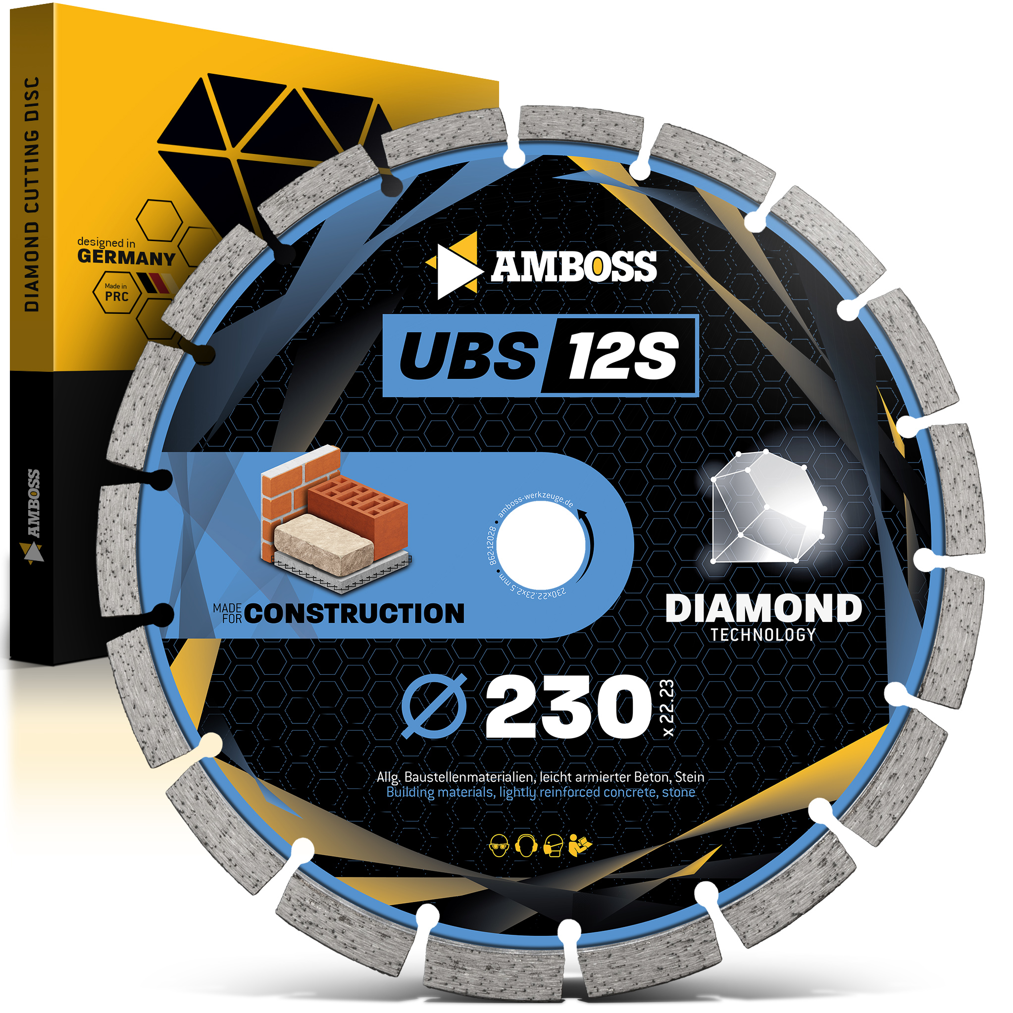 Amboss UBS 12S Diamant Trennscheibe - 230 x 2.5 x 22.2
