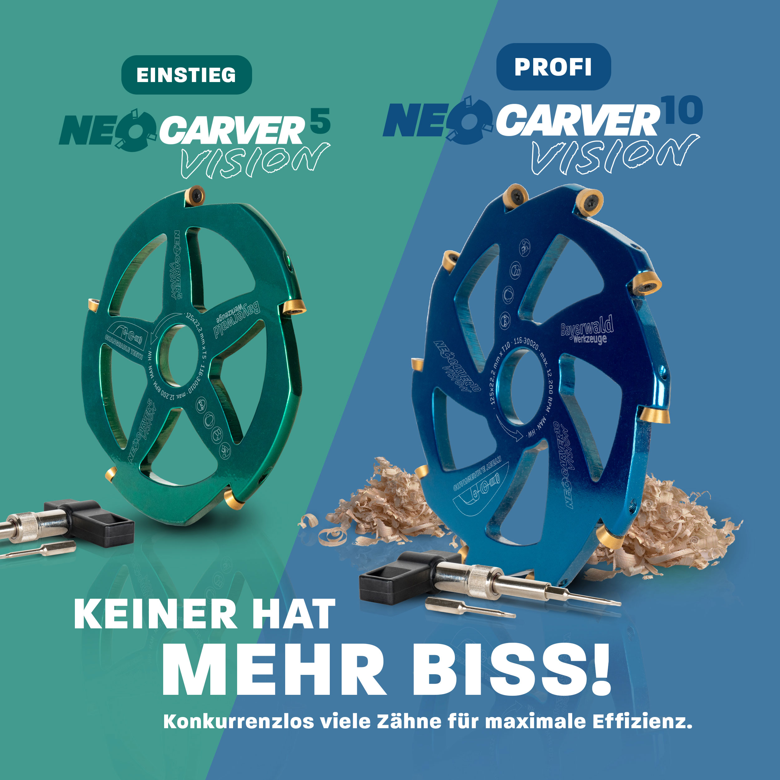 Bayerwald NeoCarver V2 Ersatzzähne (5 Stck.) für Holz Bayerwald NeoCarver V2 Ersatzzähne (5 Stck.) für Holz
