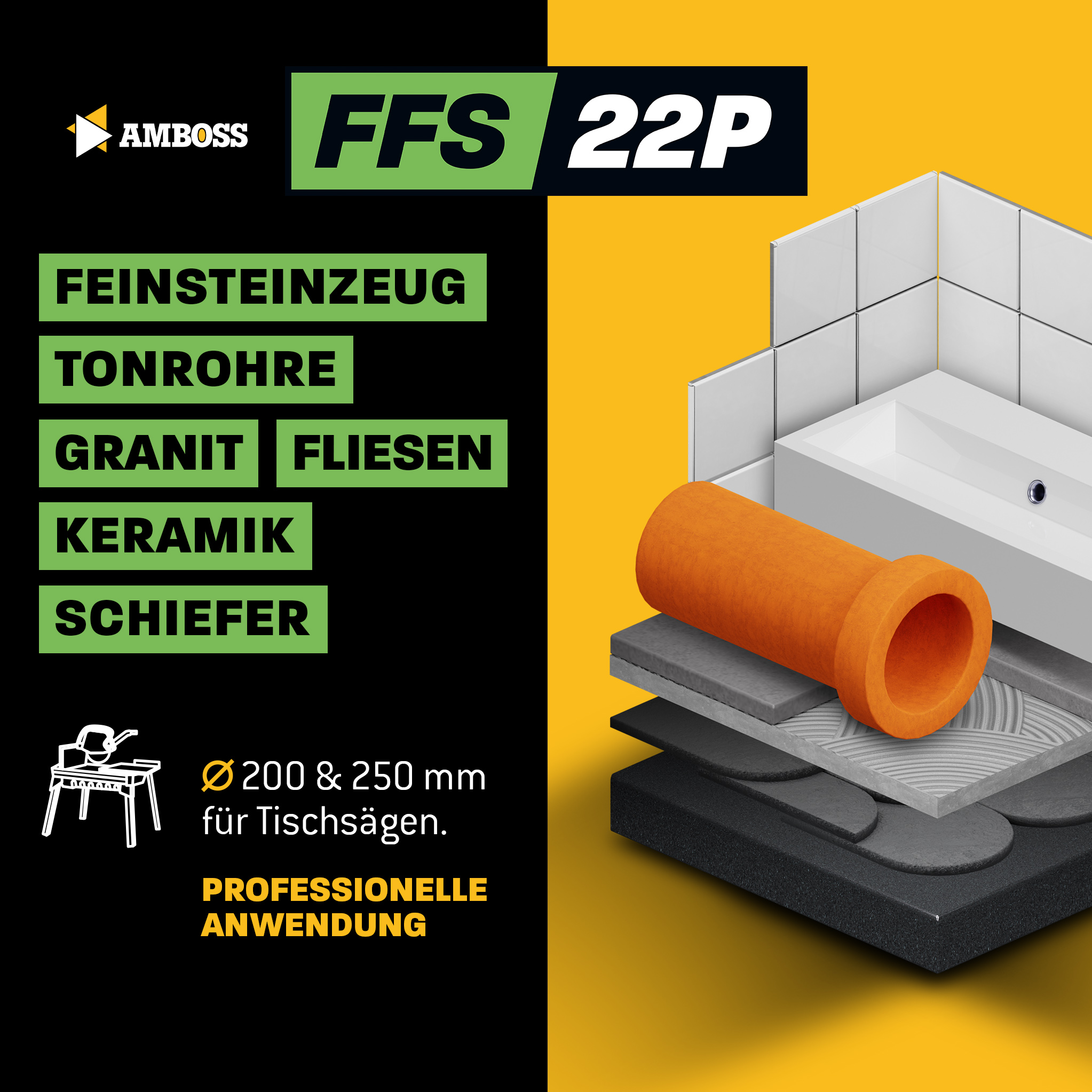 FFS 22P Diamant Trennscheibe 200 x 1.8 x 25.4 FFS 22P Diamant Trennscheibe 200 x 1.8 x 25.4