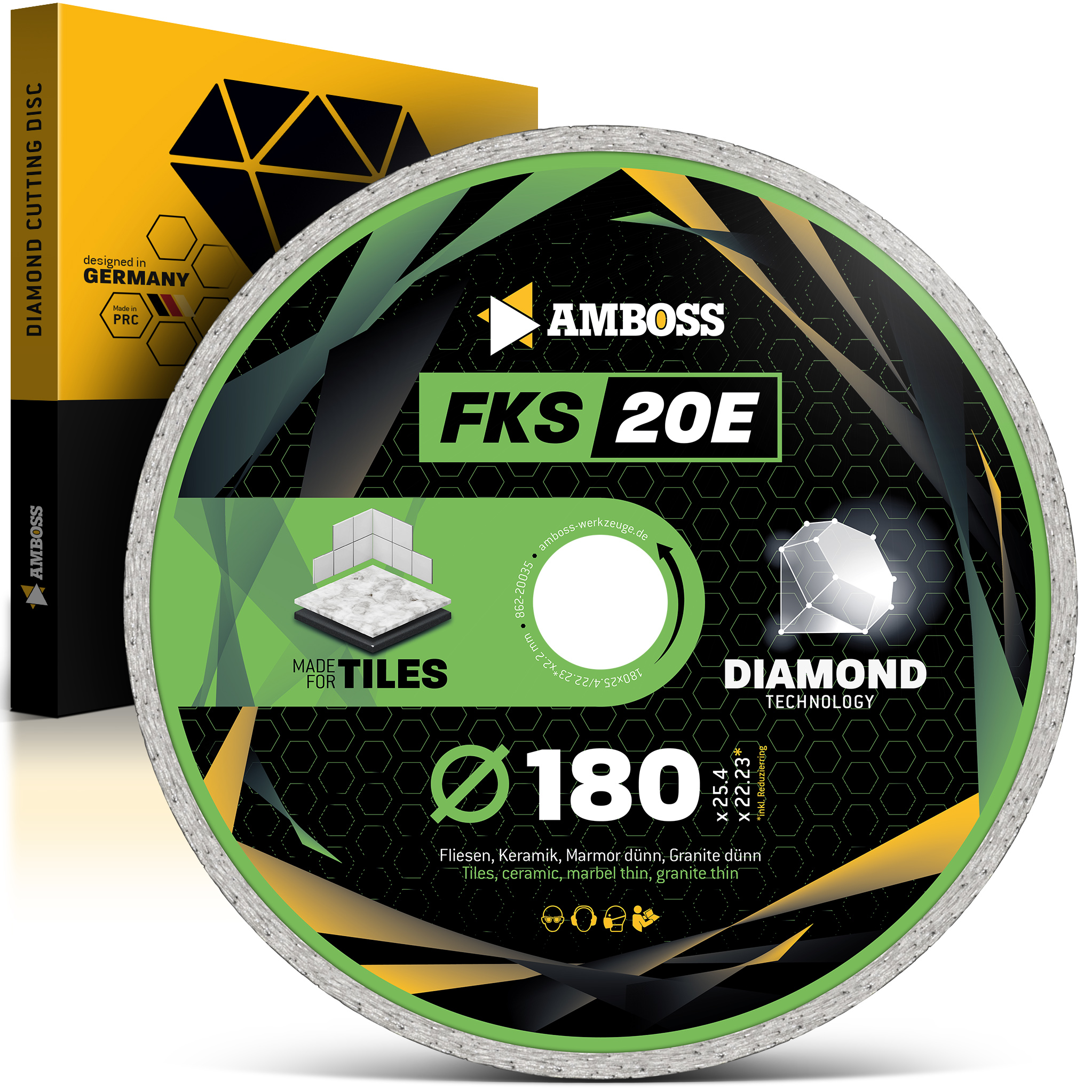 Amboss FKS 20E Diamant Trennscheibe 180mm x 2.2 x 25.4 Amboss FKS 20E Diamant Trennscheibe 180mm x 2.2 x 25.4