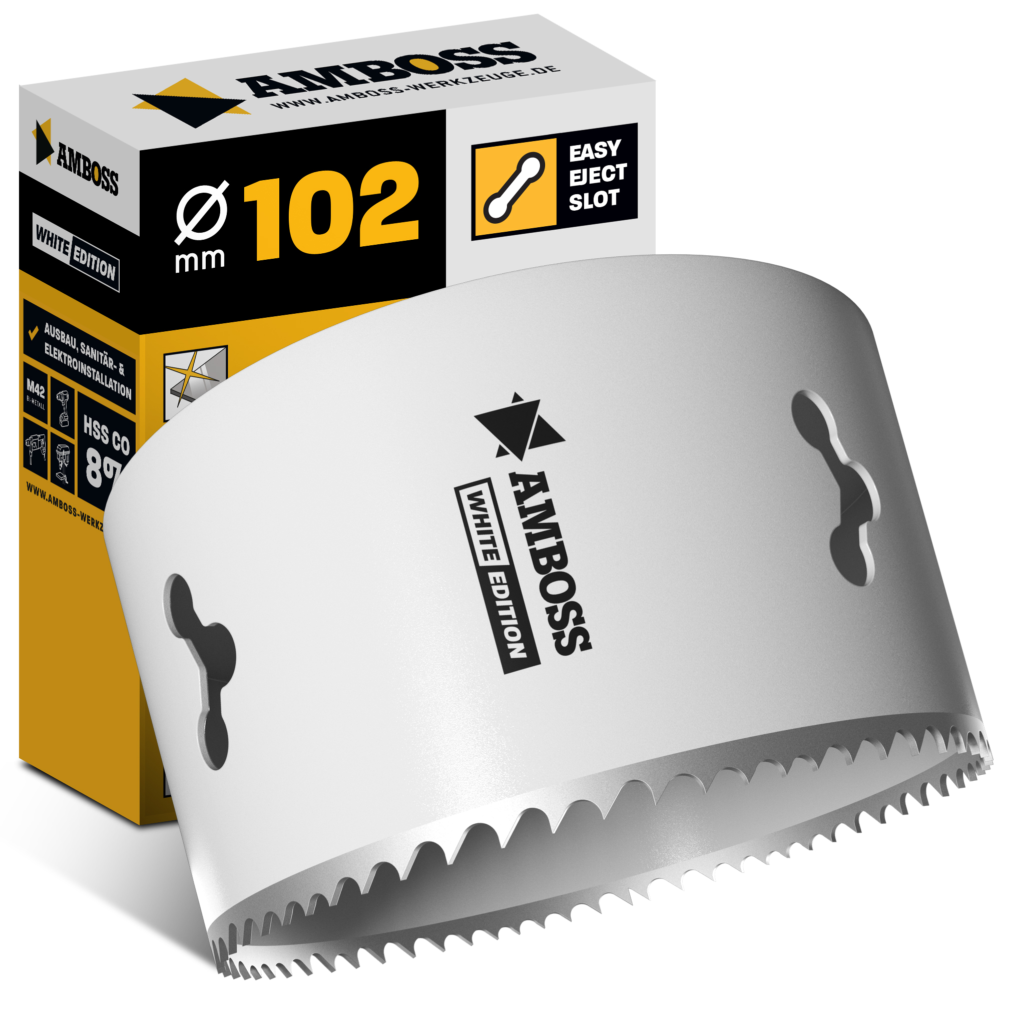 HSS M42 Amboss Lochsäge Ø 102 mm (ohne Aufnahme) HSS M42 Amboss Lochsäge Ø 102 mm (ohne Aufnahme)