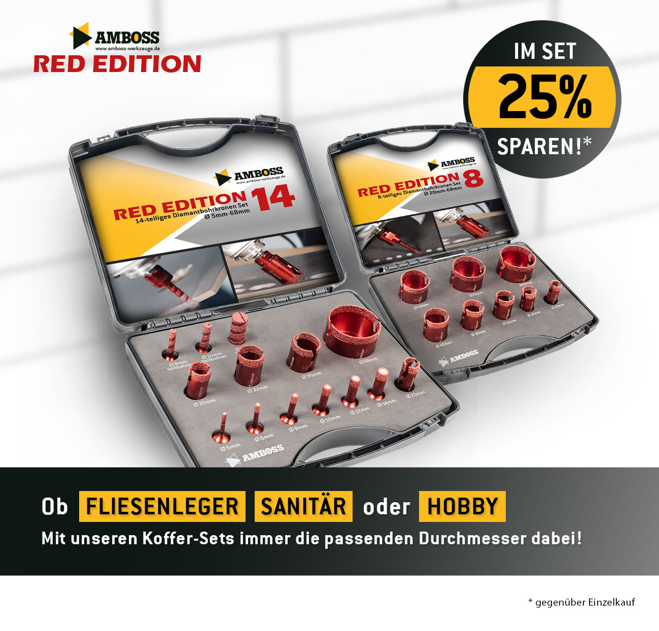 Amboss Red Edition Schleiffinger 20 mm Amboss Red Edition Schleiffinger 20 mm