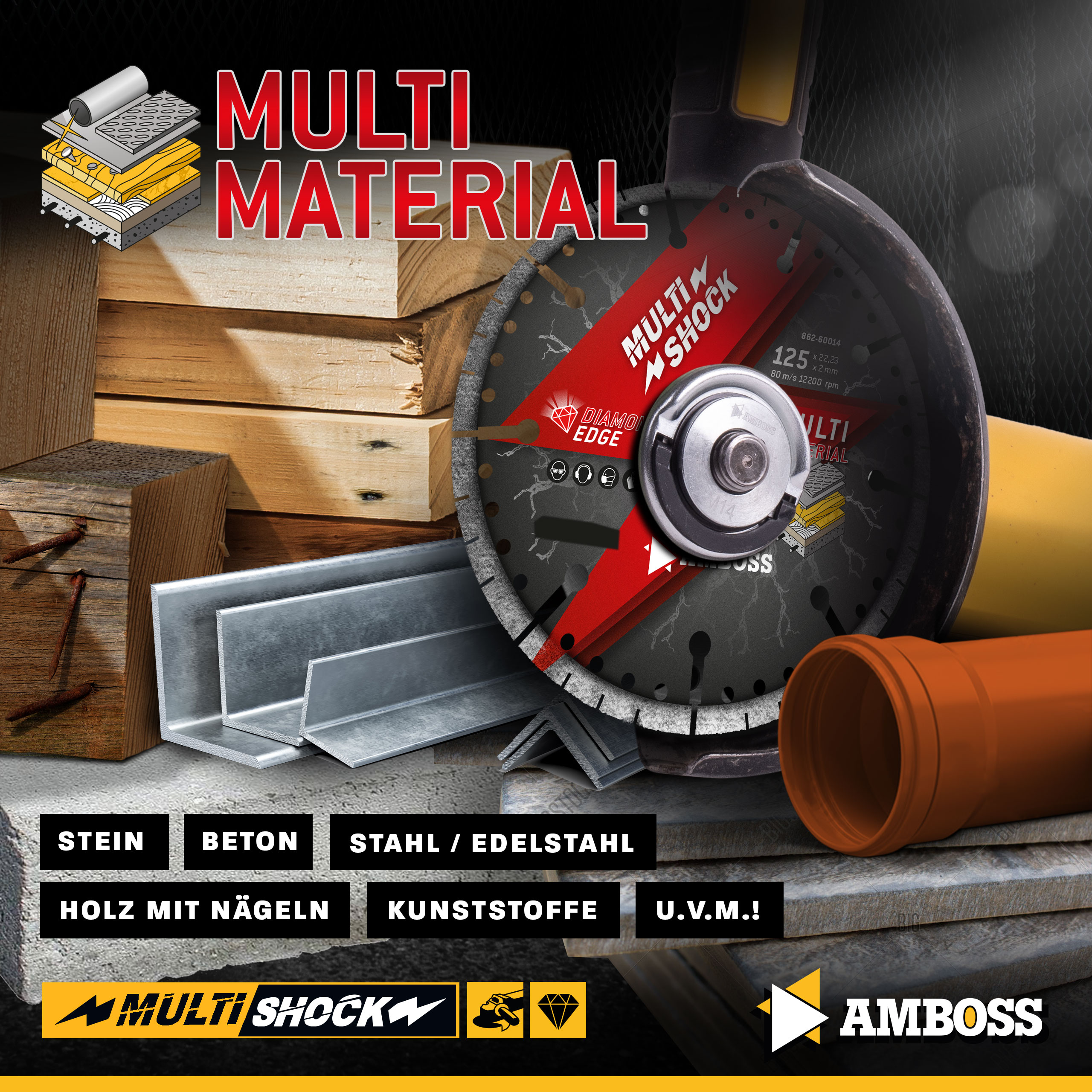 Amboss MultiShock Diamant Trennscheibe - 125 x 2.2 x 22.2
