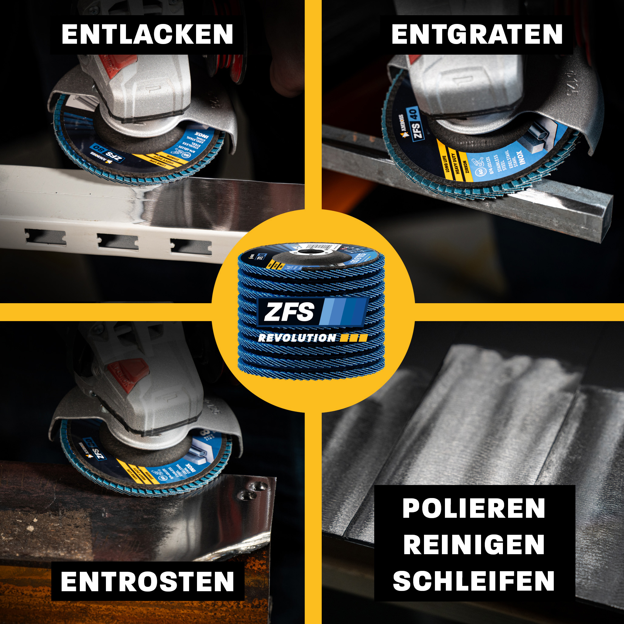 1x Amboss ZFS Fächerschleifscheibe Korn:120 Ø125mm 1x Amboss ZFS Fächerschleifscheibe Korn:120 Ø125mm