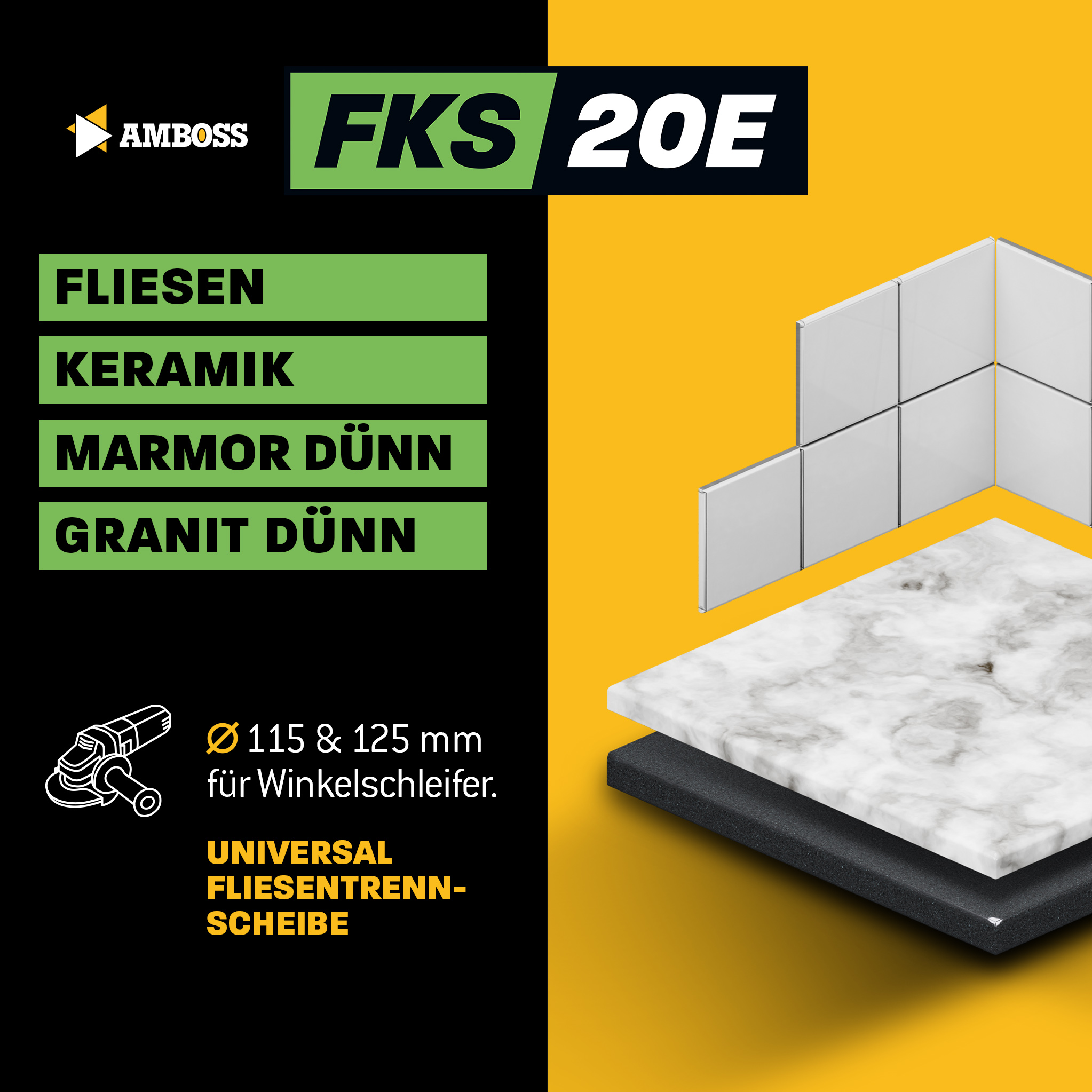 Amboss FKS 20E Diamant Trennscheibe 125mm x 2 x 22.2 Amboss FKS 20E Diamant Trennscheibe 125mm x 2 x 22.2