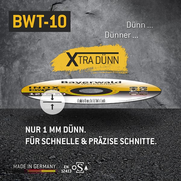 Bayerwald BWT-10 Trennscheibe | Ø125 mm - 1 mm -  22.23 mm | gerade Bayerwald BWT-10 Trennscheibe | Ø125 mm - 1 mm -  22.23 mm | gerade