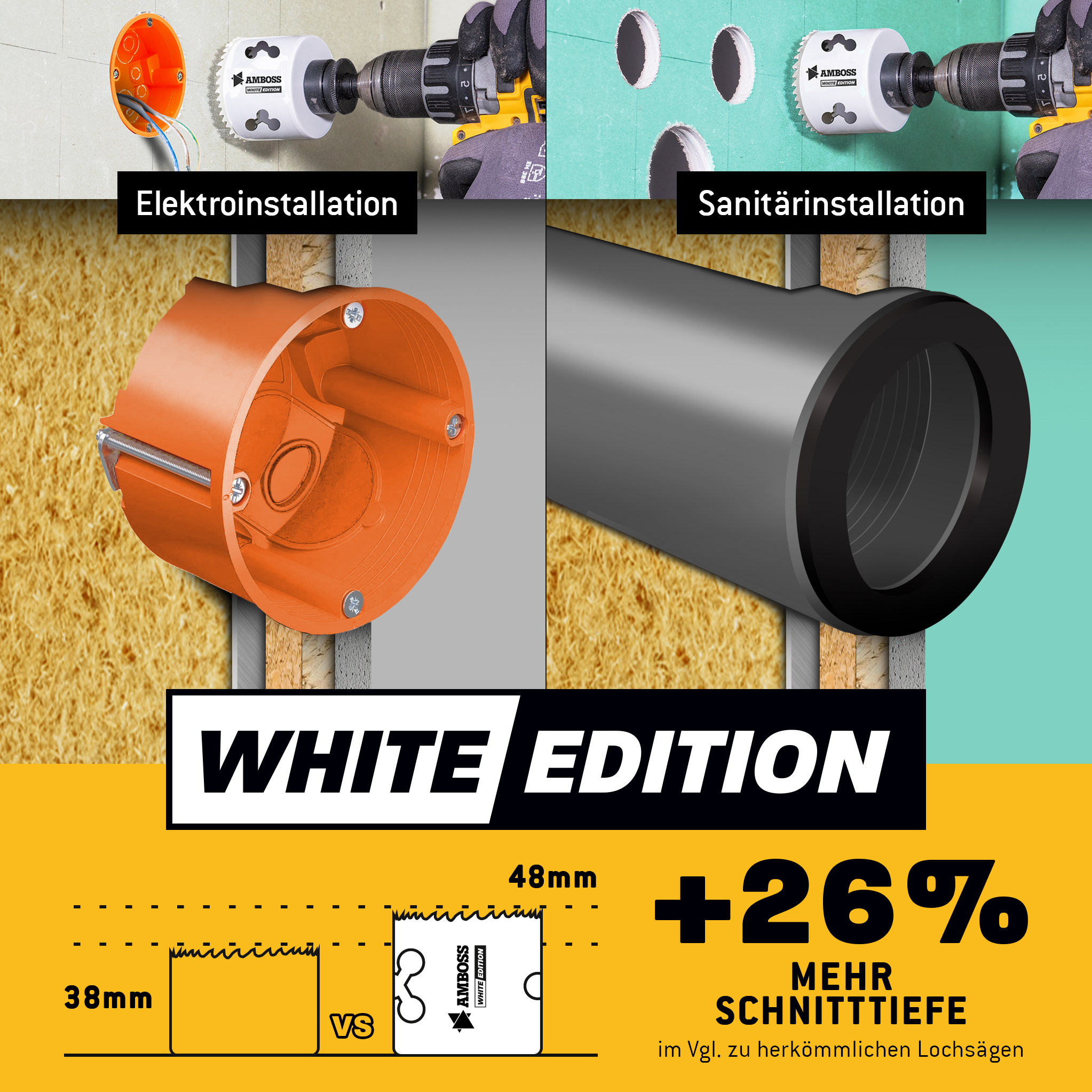 HSS M42 Amboss Lochsäge Ø 51 mm (ohne Aufnahme) HSS M42 Amboss Lochsäge Ø 51 mm (ohne Aufnahme)