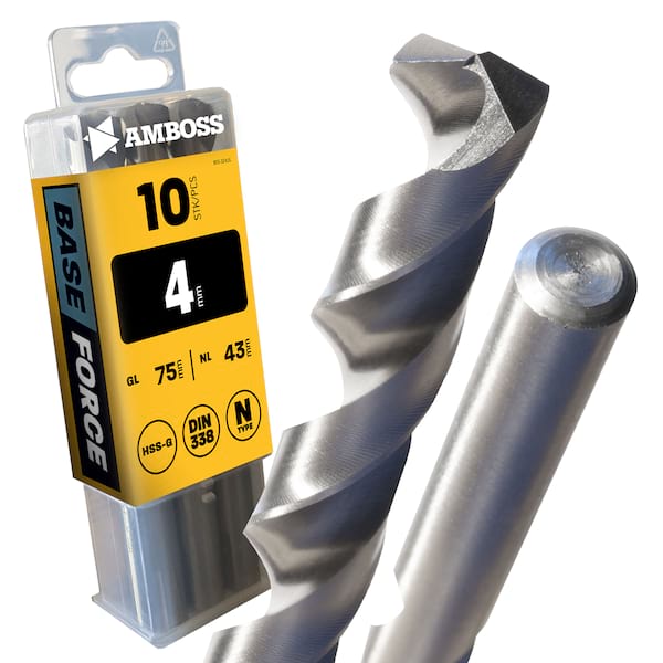10 x HSS G BASE Force Metallbohrer DIN 338 - Ø:4 mm