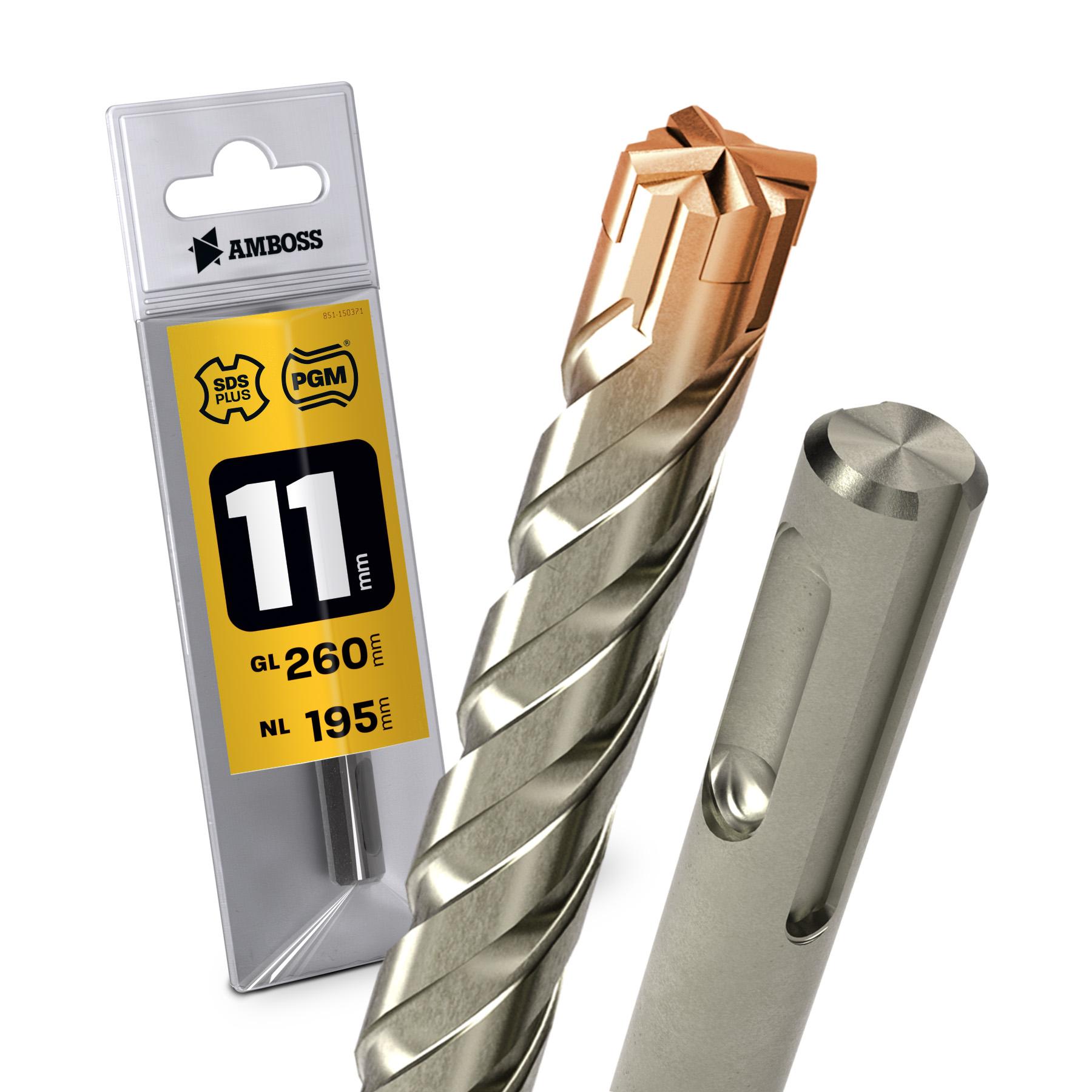 1x Bohrer SDS Plus Schaft - Ø:11 mm - GL: 260 mm
