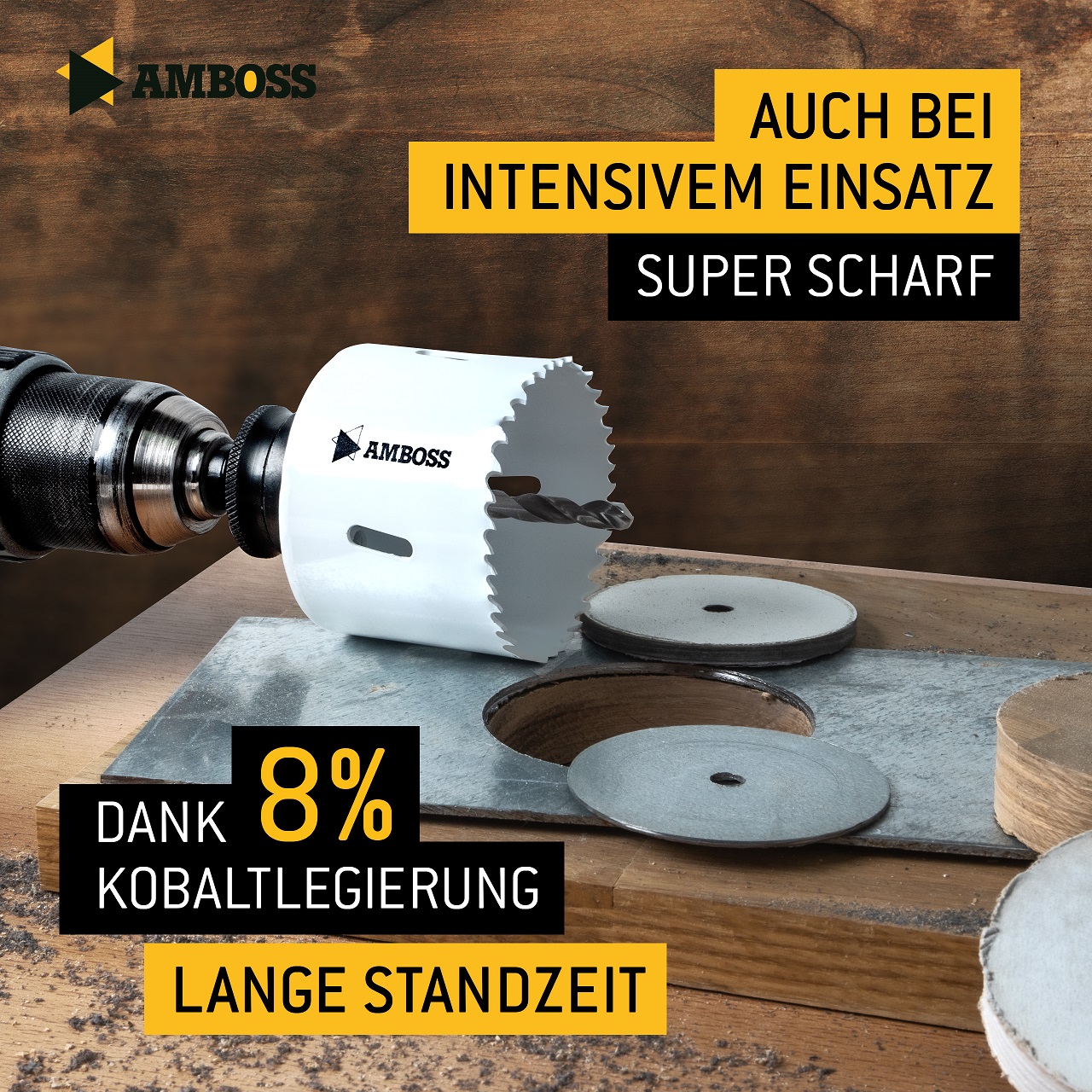 HSS M42 Amboss Basic Lochsäge Ø 33 mm (ohne Aufnahme) HSS M42 Amboss Basic Lochsäge Ø 33 mm (ohne Aufnahme)