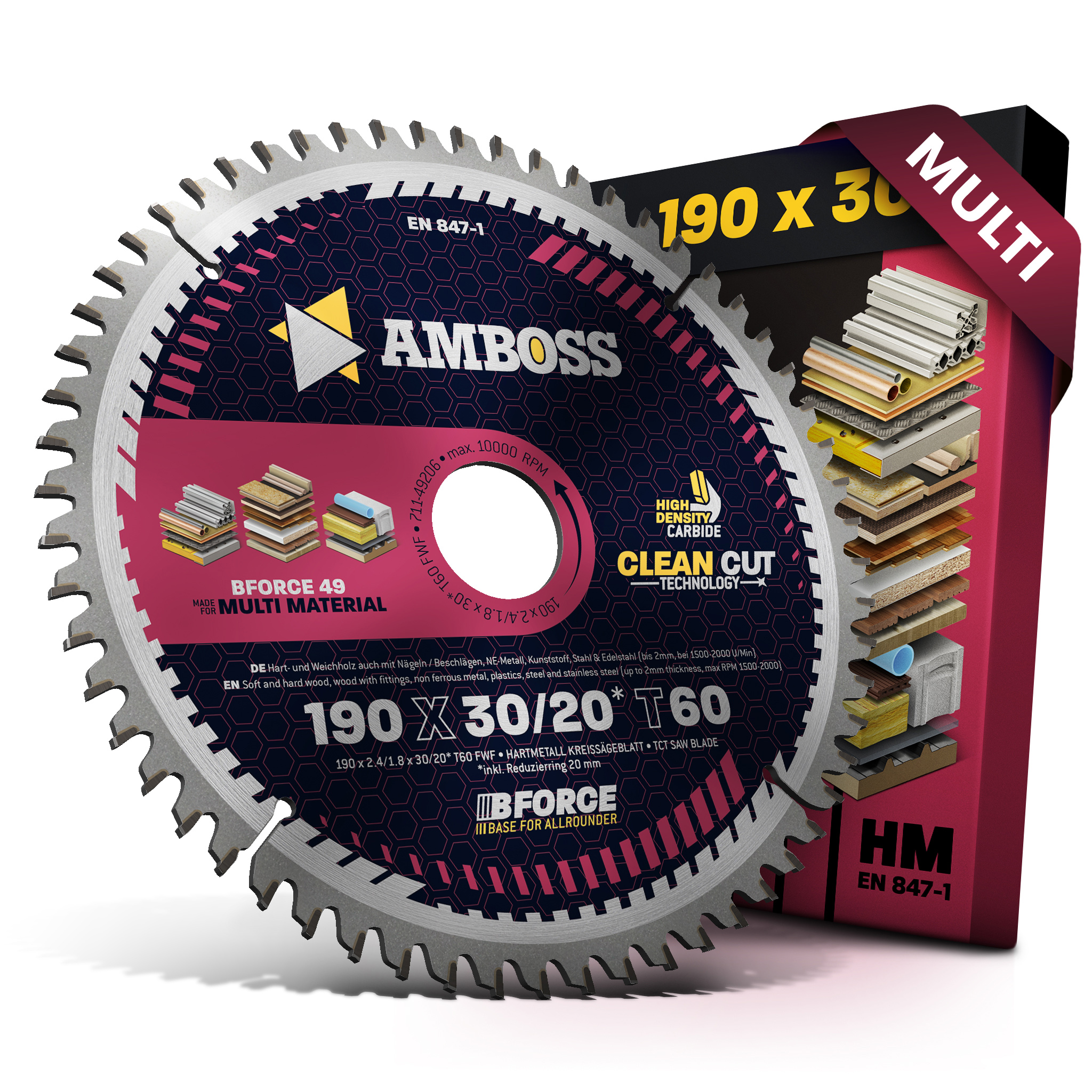 HM Kreissägeblatt - 190 x 2.4/1.8 x 30 Z60 FWF