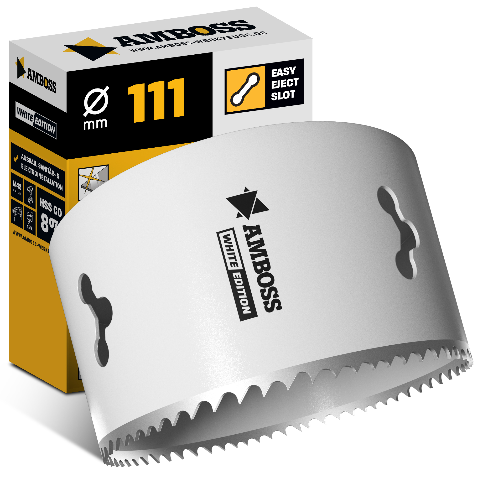 HSS M42 Amboss Lochsäge Ø 111 mm (ohne Aufnahme) HSS M42 Amboss Lochsäge Ø 111 mm (ohne Aufnahme)