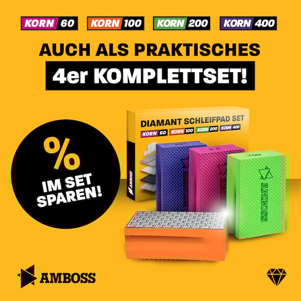 Amboss Diamant Schleifpad Korn: 400