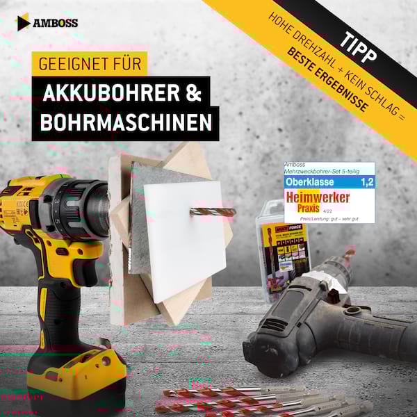 Amboss Multi Force Hartmetall Bohrer - Ø4 mm -  GL: 80mm - NL: 40mm Amboss Multi Force Hartmetall Bohrer - Ø4 mm -  GL: 80mm - NL: 40mm