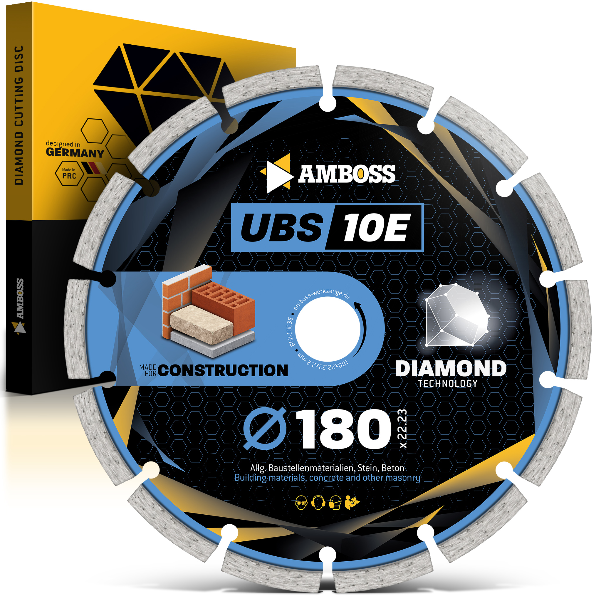 Amboss UBS 10E Diamant Trennscheibe - 180 x 2.2 x 22.2 Amboss UBS 10E Diamant Trennscheibe - 180 x 2.2 x 22.2