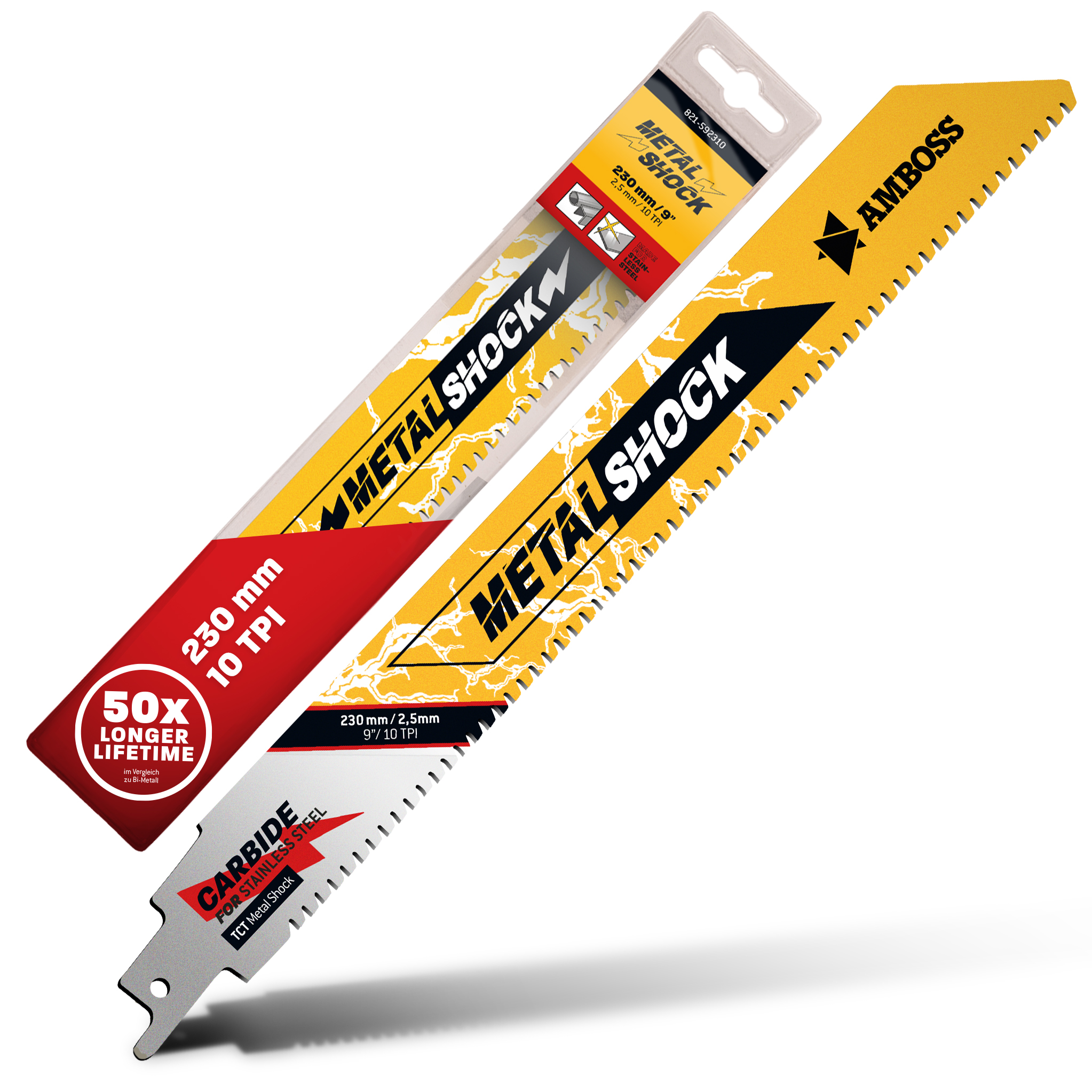 1x Amboss Metal Shock Säbelsägeblatt Länge 230 mm 10 ZpZ 1x Amboss Metal Shock Säbelsägeblatt Länge 230 mm 10 ZpZ