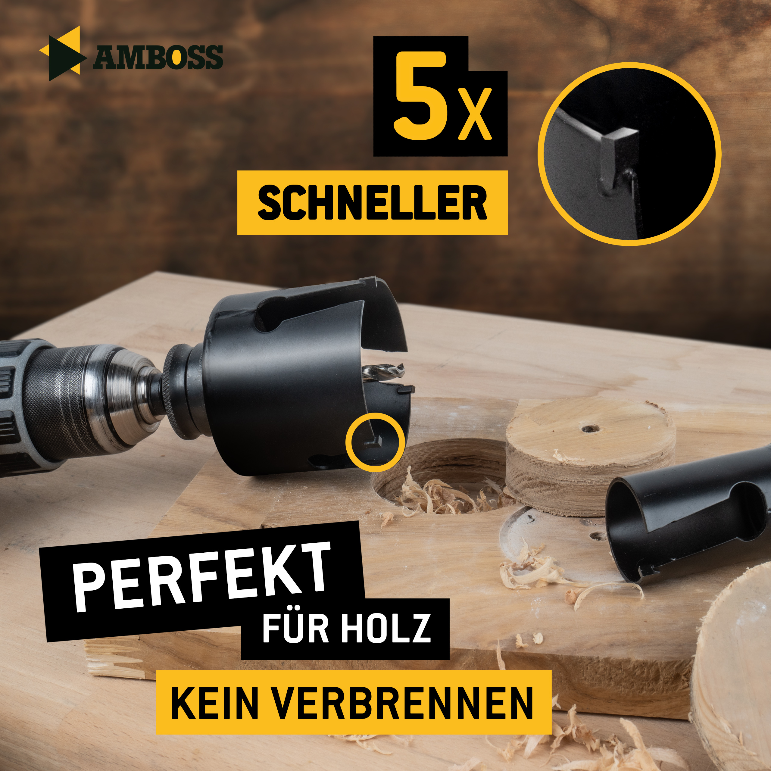 Amboss HM Multifunktions-Lochsäge Ø54 mm (ohne Aufnahme) Amboss HM Multifunktions-Lochsäge Ø54 mm (ohne Aufnahme)