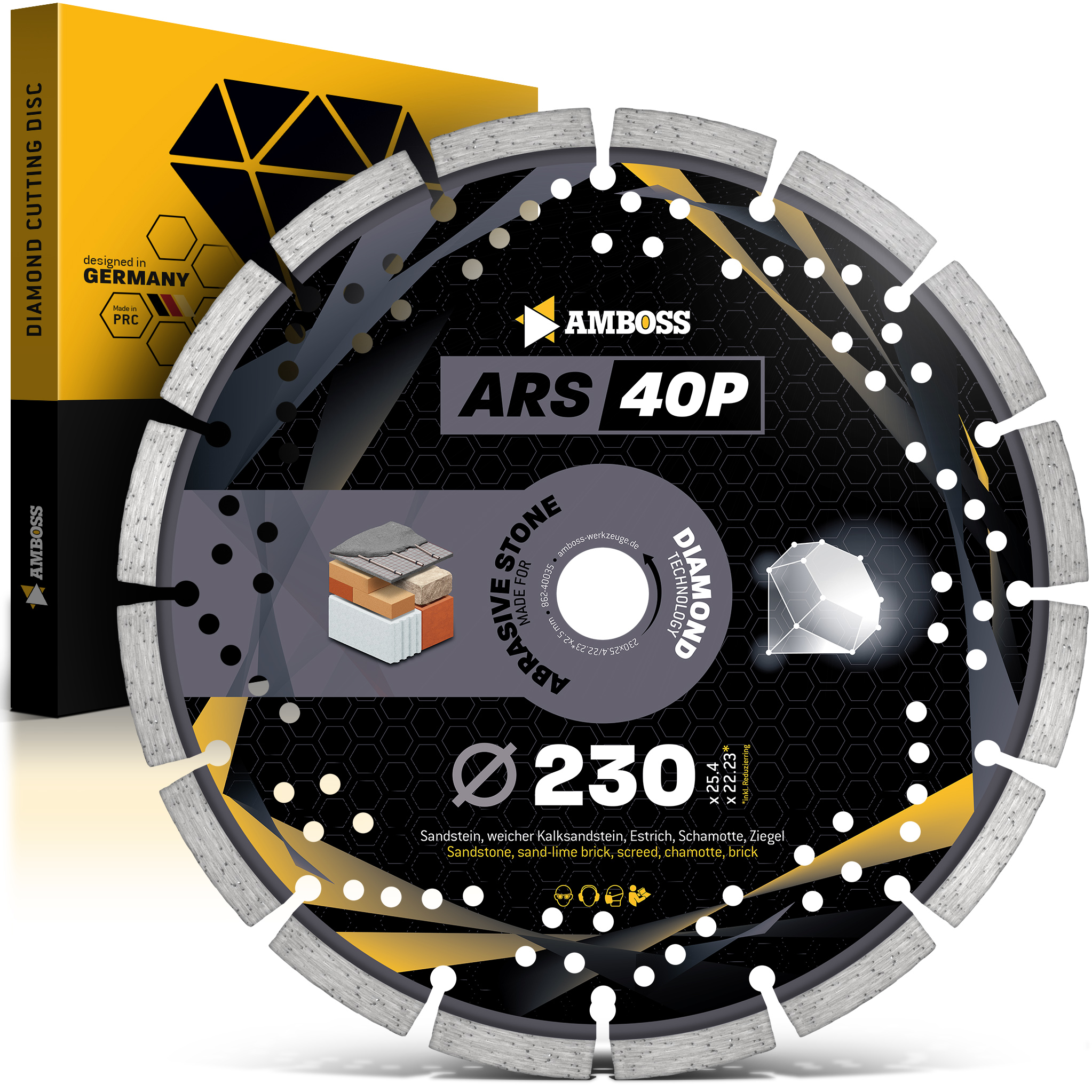 Amboss ARS 40P Diamant Trennscheibe - 230 x 2.5 x 25.4 Amboss ARS 40P Diamant Trennscheibe - 230 x 2.5 x 25.4