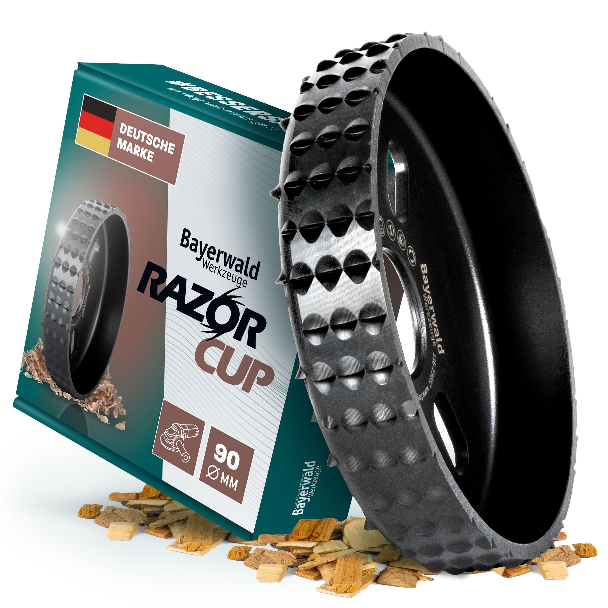 Bayerwald Raspelscheibe RazorCup Ø90 mm für Winkelschleifer Bayerwald Raspelscheibe RazorCup Ø90 mm für Winkelschleifer