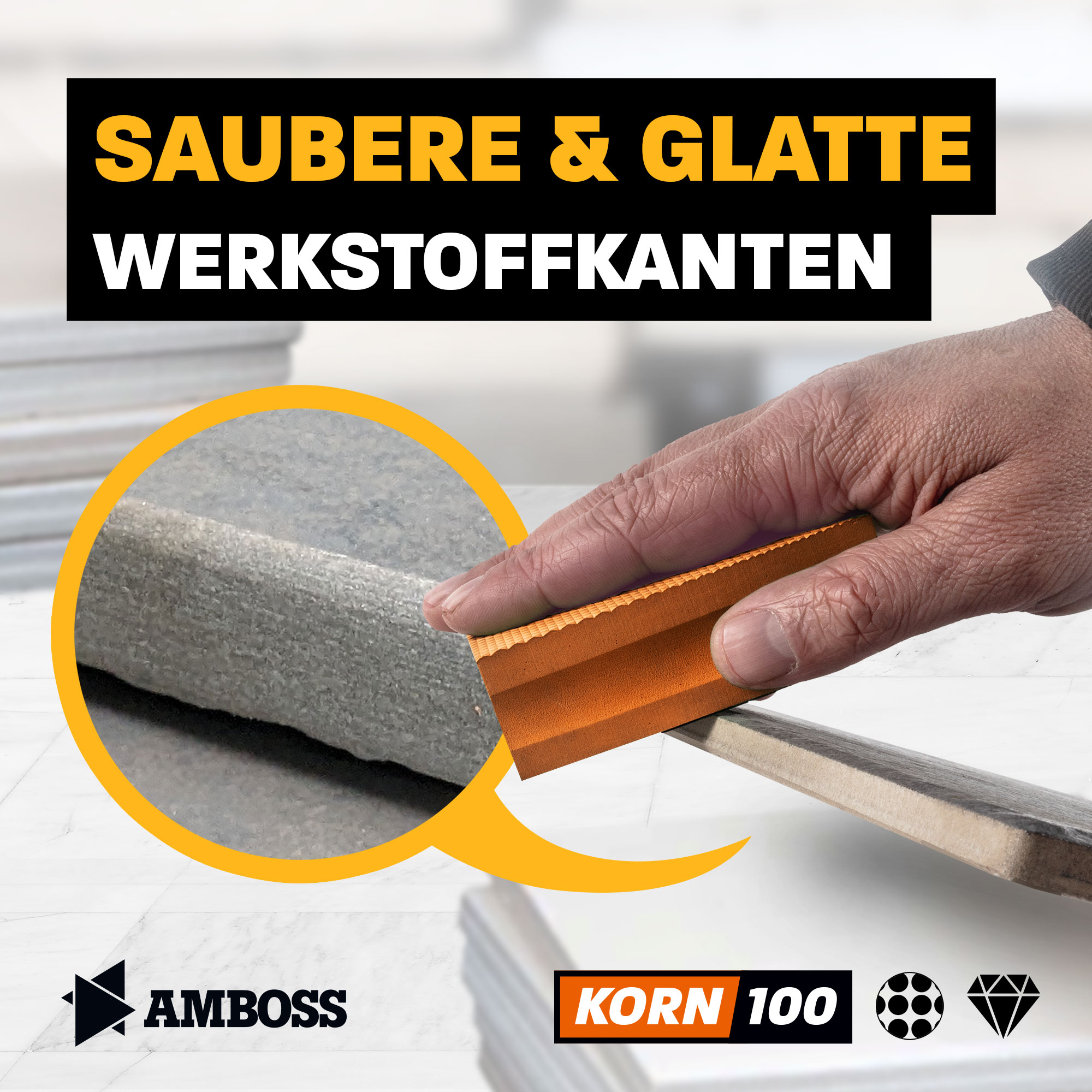 Amboss Diamant Schleifpad Korn: 100 Amboss Diamant Schleifpad Korn: 100