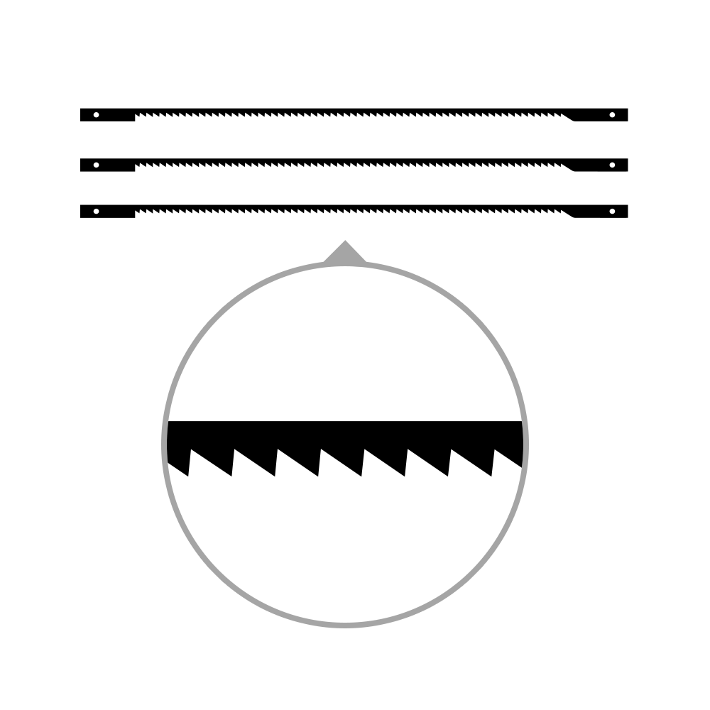 Stiftsägeblätter 120 mm - mit Einhängestiften für Hand- und Maschineneinsatz