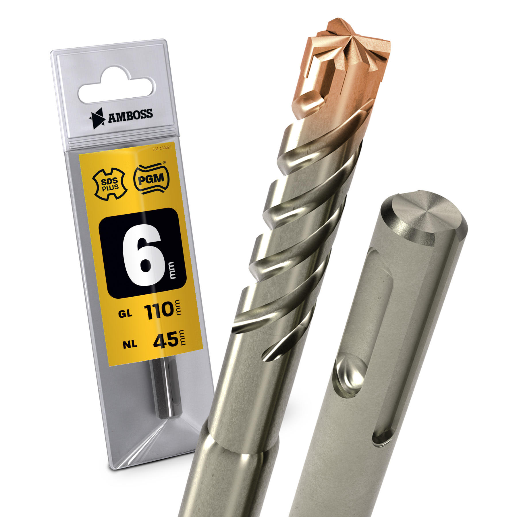 1x Bohrer SDS Plus Schaft - Ø:6 mm - GL: 110 mm